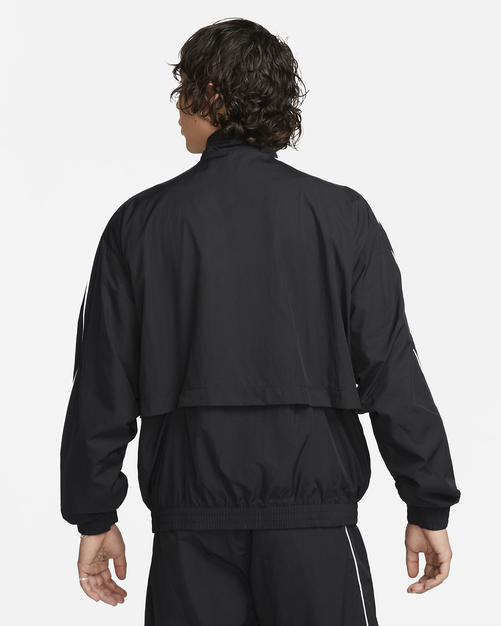 Veste de survêtement tissée Nike Sportswear Solo Swoosh pour homme - Noir/Blanc