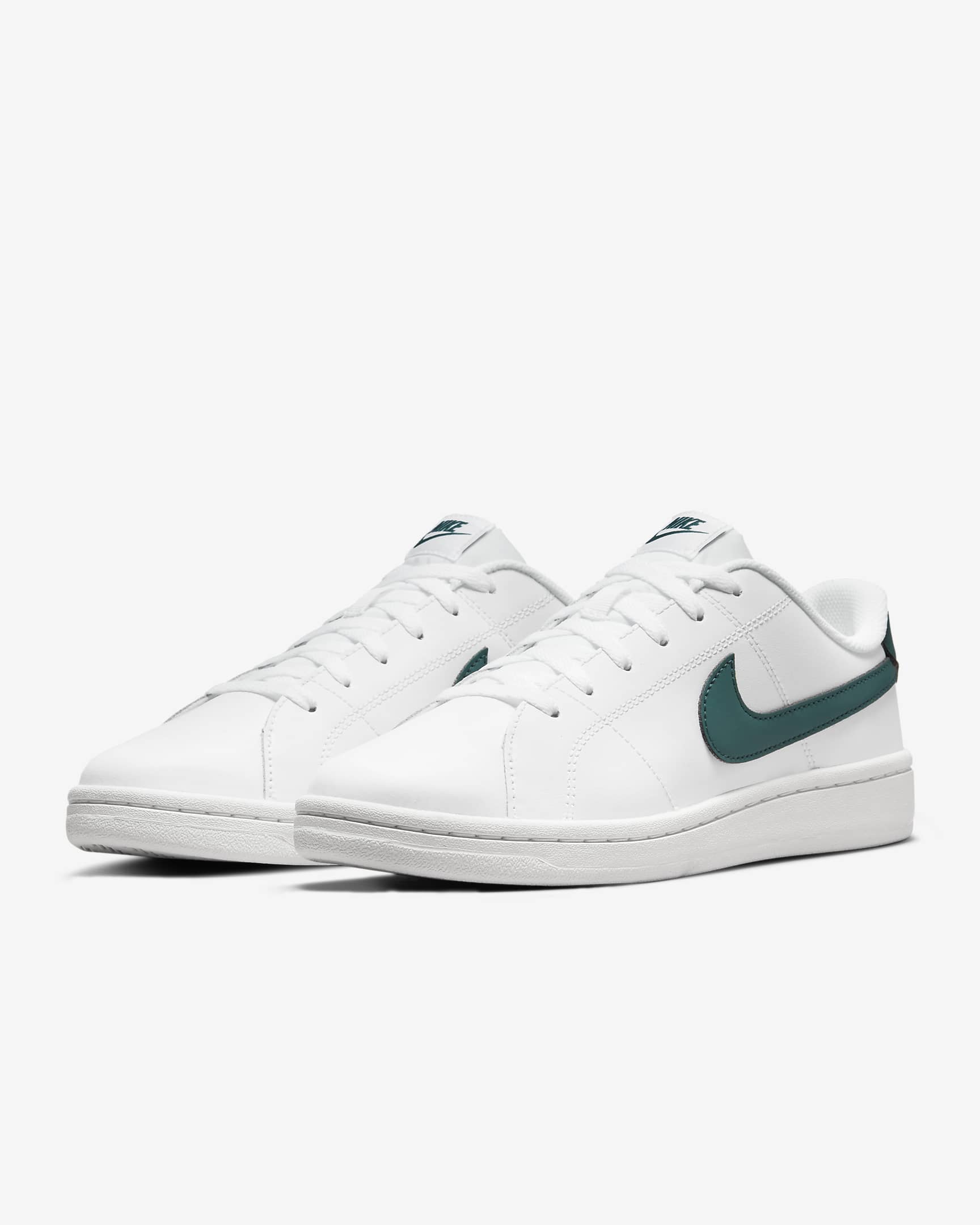 Nike Court Royale 2 低筒男鞋 - 白色/Dark Teal Green