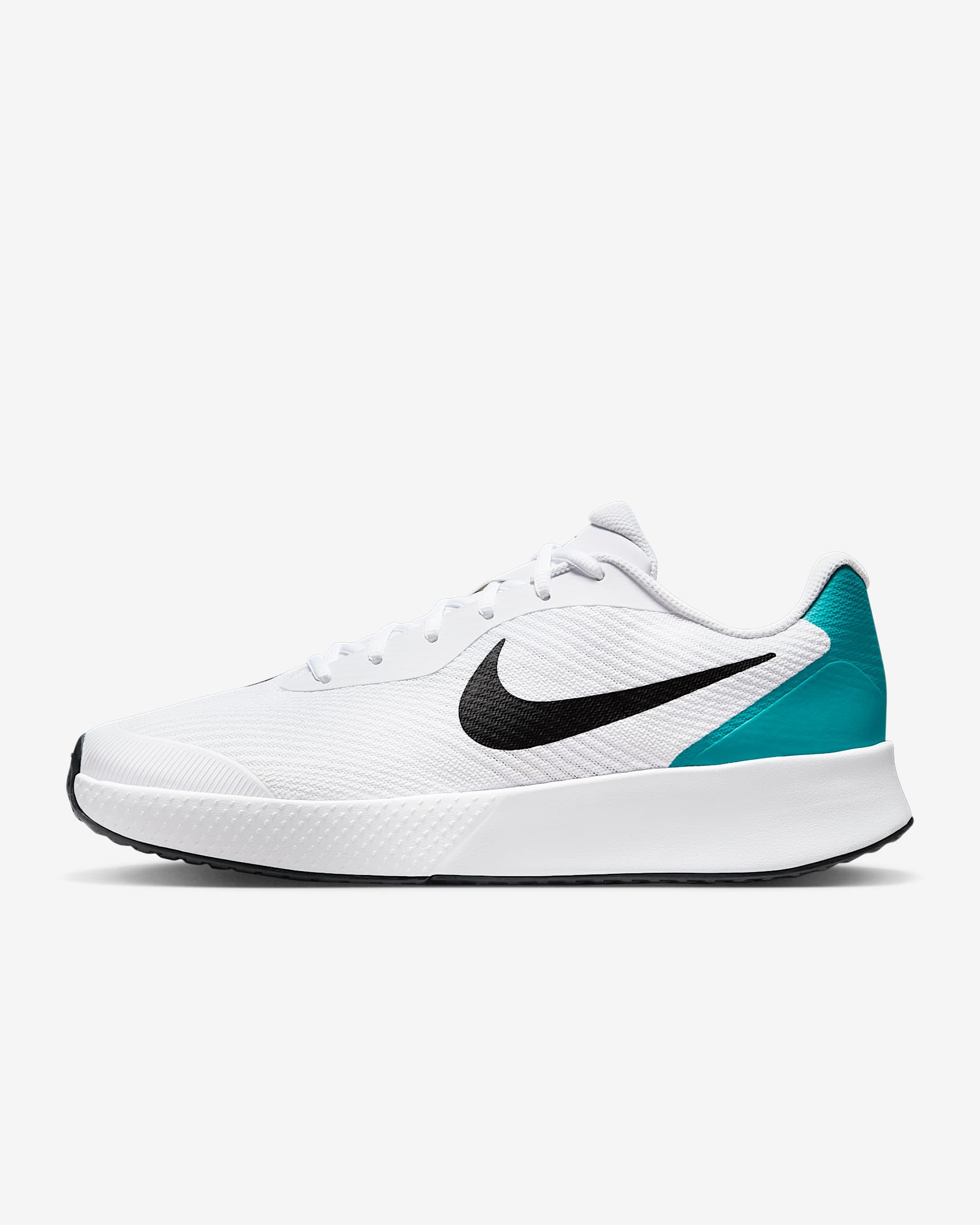 Nike Vapor Lite 3 Sert Kort Erkek Tenis Ayakkabısı - Beyaz/Radiant Emerald/Siyah