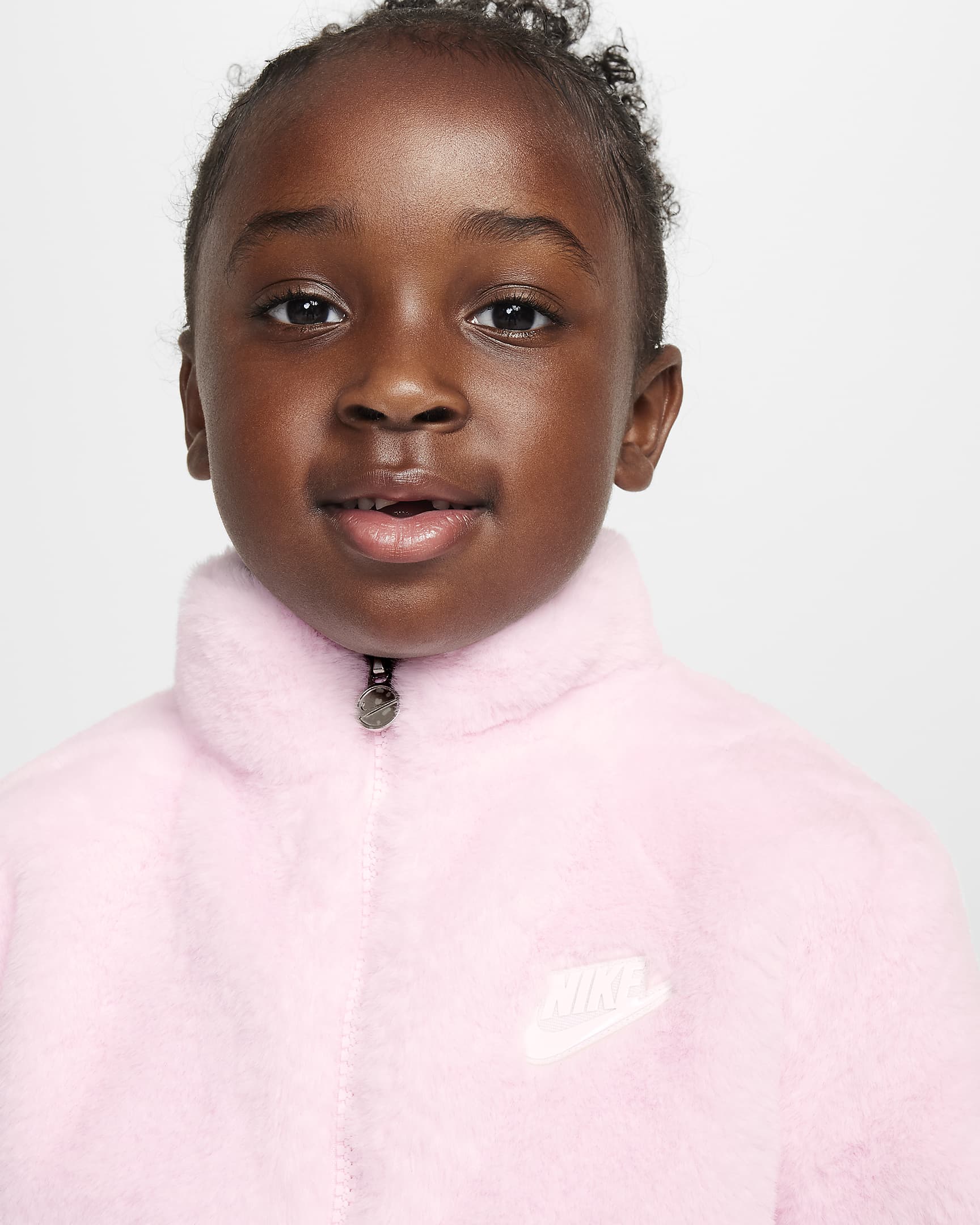 Veste en fausse fourrure Nike pour tout-petit - Pink Foam