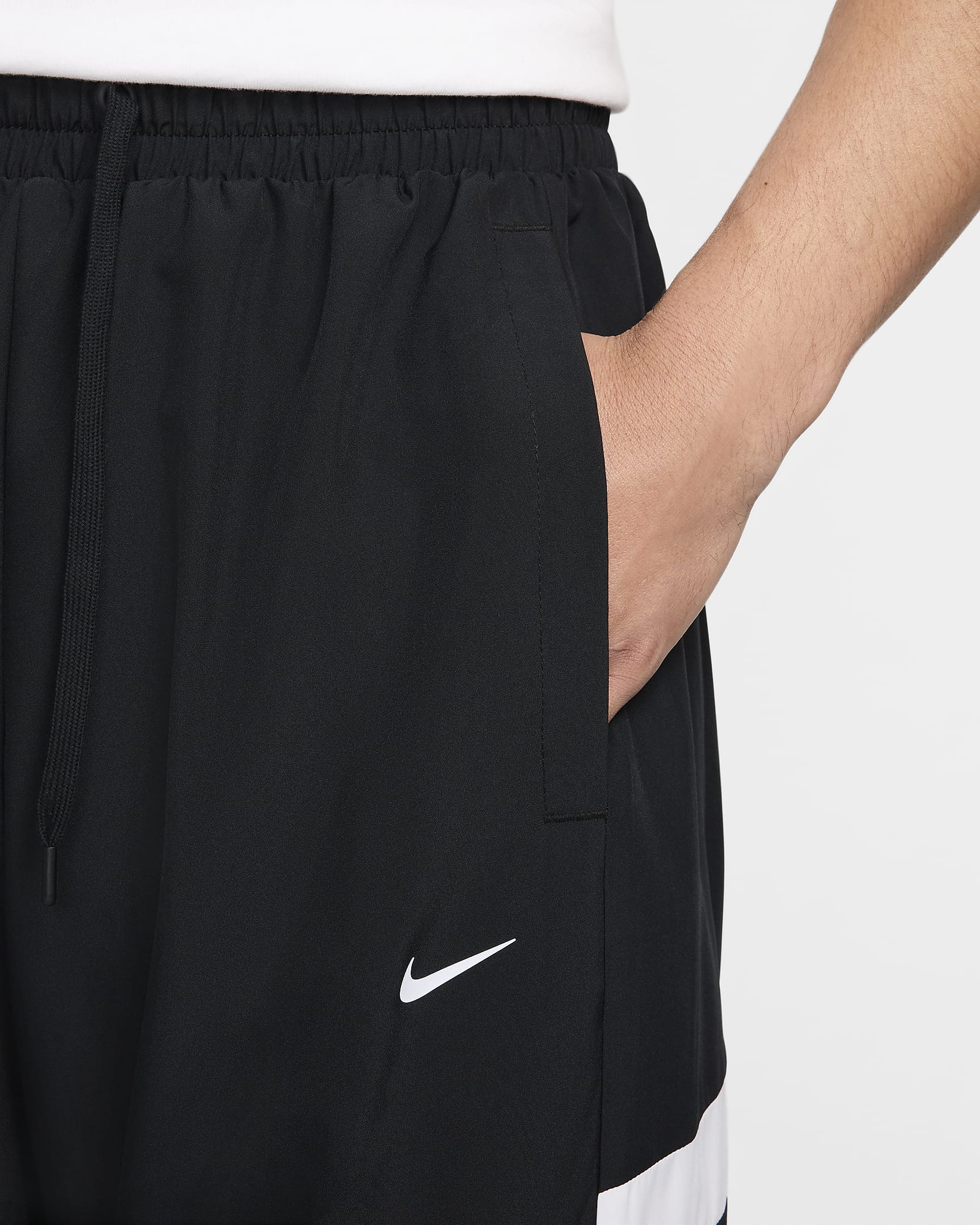 Nike Icon Men's Woven Basketball Pants - Black/Black/White/White