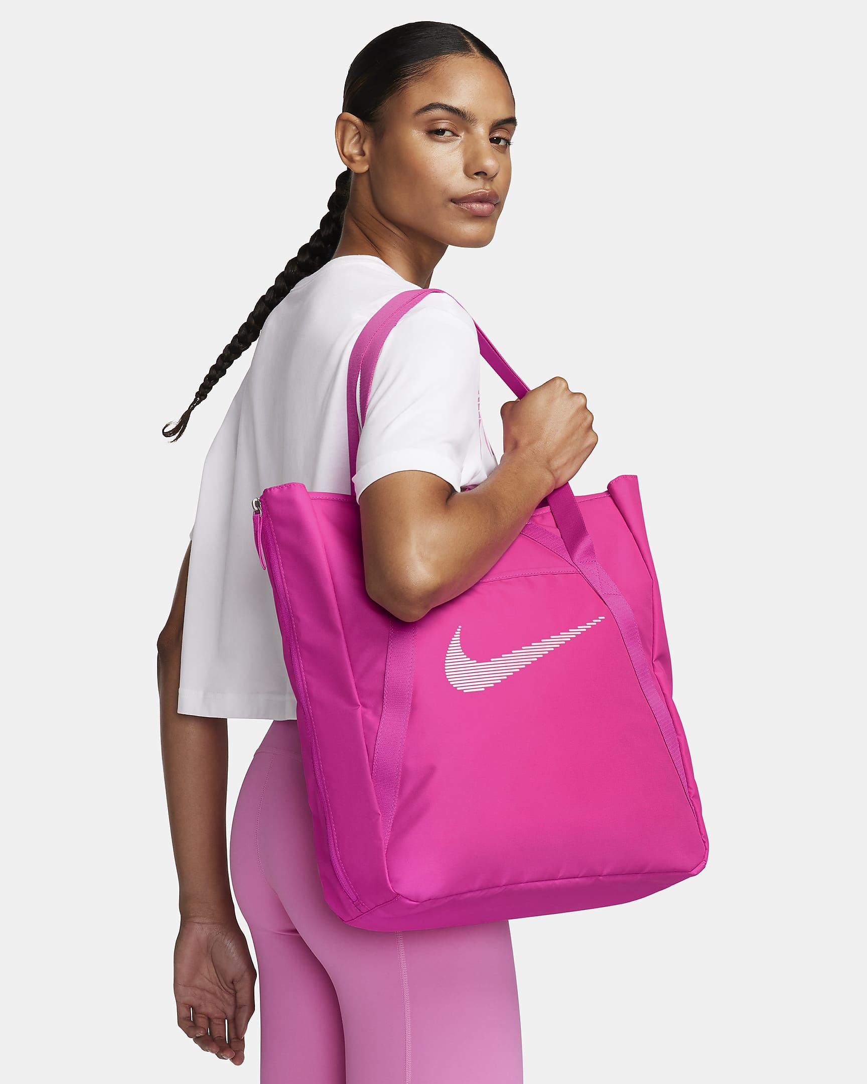 Nike Gym Tote (28L) - Laser Fuchsia/Laser Fuchsia/Medium Soft Pink