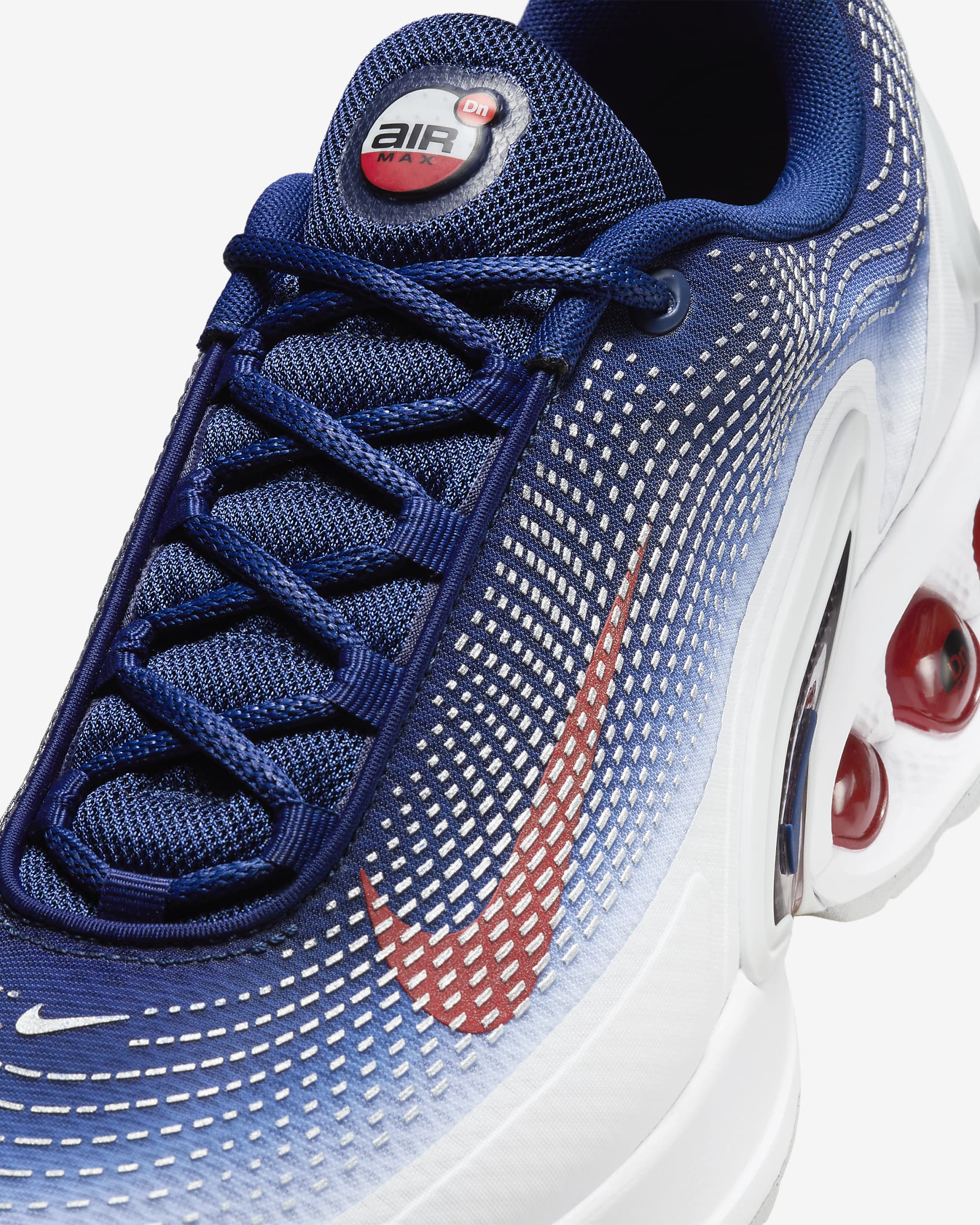 Nike Air Max Dn Men's Shoes - White/Blue Void/Metallic Silver/Bright Crimson