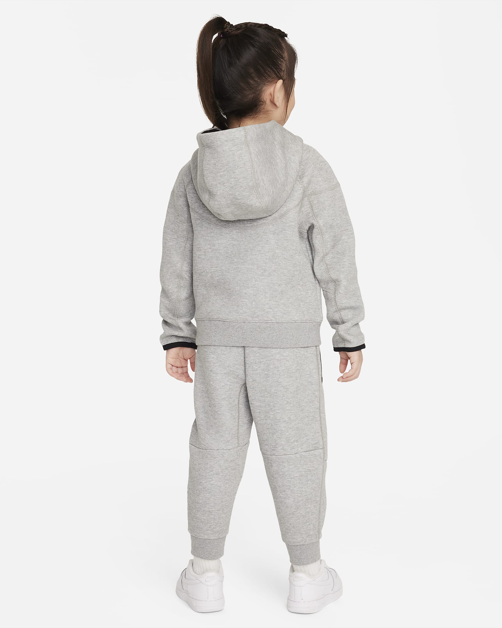 Nike Sportswear Tech Fleece Full-Zip Set Toddler 2-Piece Hoodie Set - Dark Grey Heather