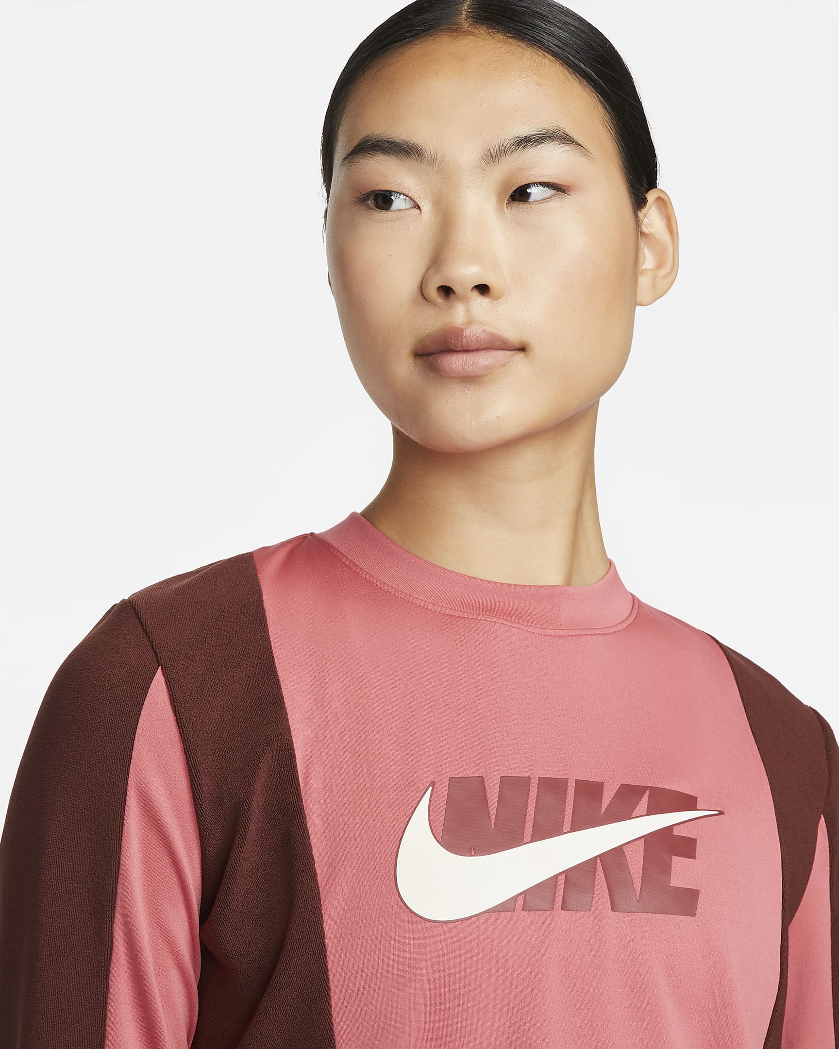 Nike Dri-FIT Icon Clash Women's Running Midlayer - Archaeo Pink/Bronze Eclipse/Cedar/Sail