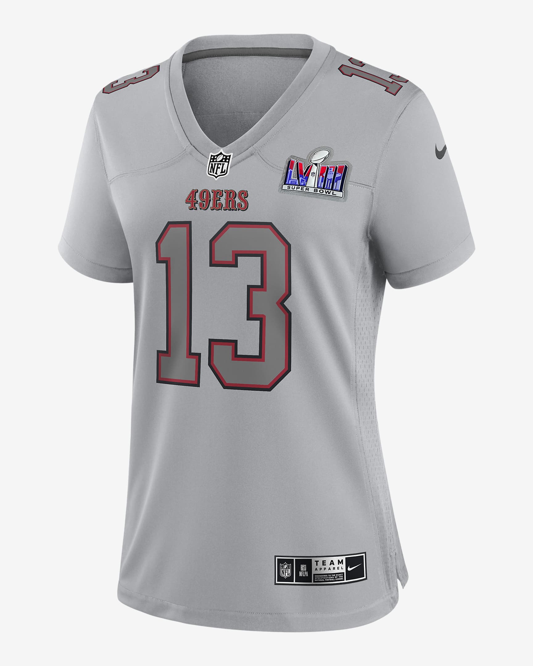 Jersey Atmosphere Game Nike de la NFL para mujer Brock Purdy San ...