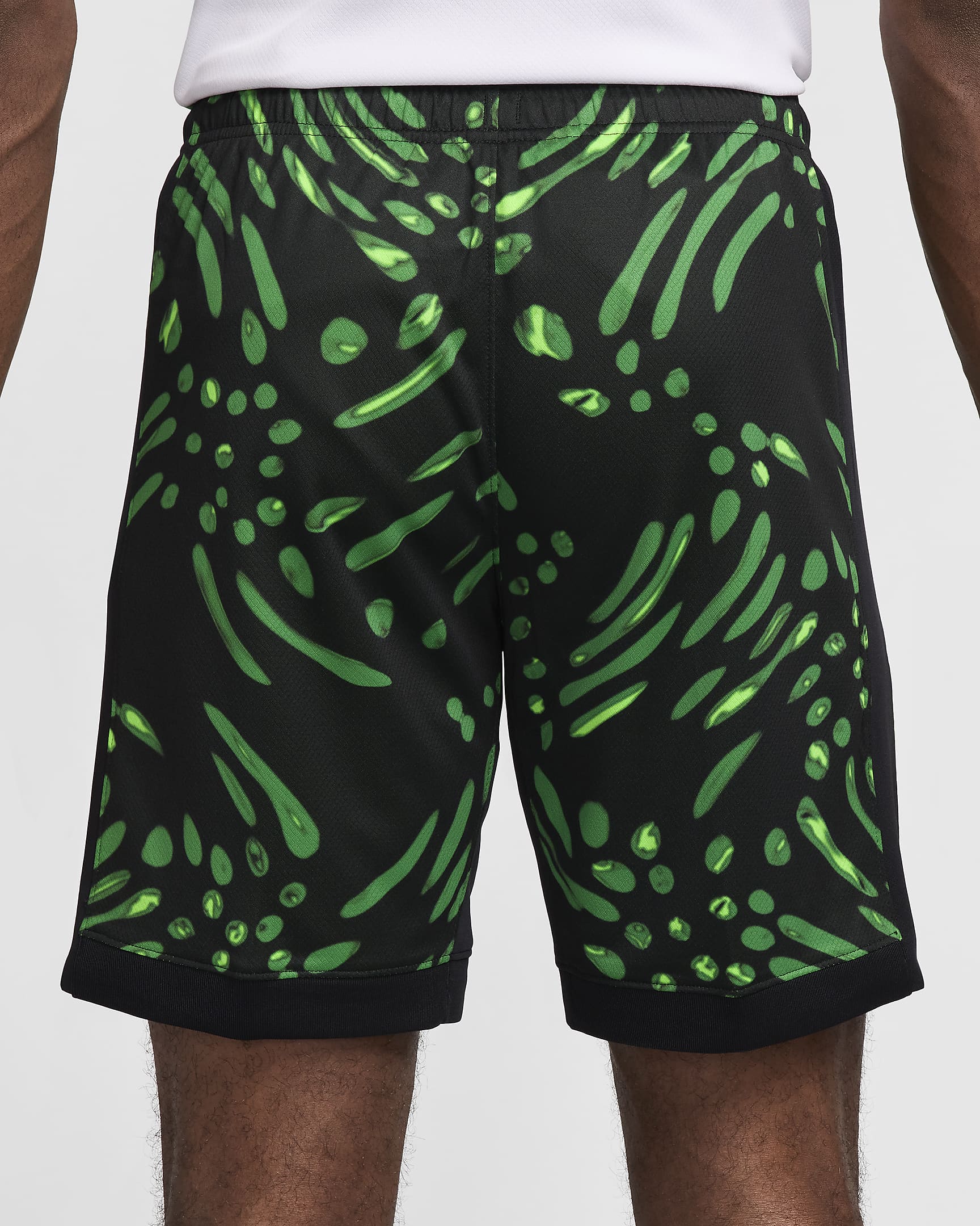 Nigeria 2024 Stadium Away Men's Nike Dri-FIT Football Replica Shorts - Black/Lucky Green/White