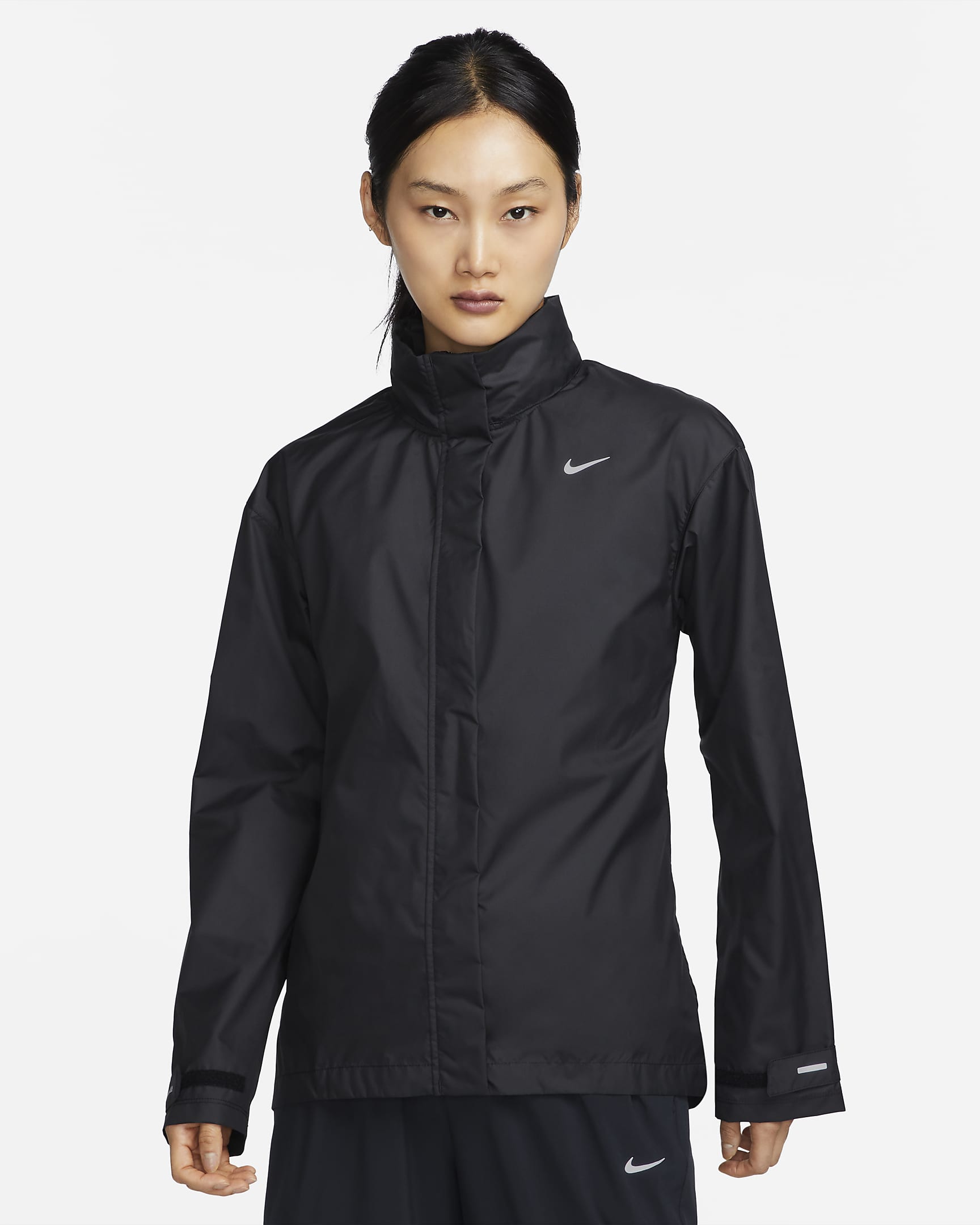 เสื้อแจ็คเก็ตวิ่งผู้หญิง Nike Fast Repel - ดำ/ดำ