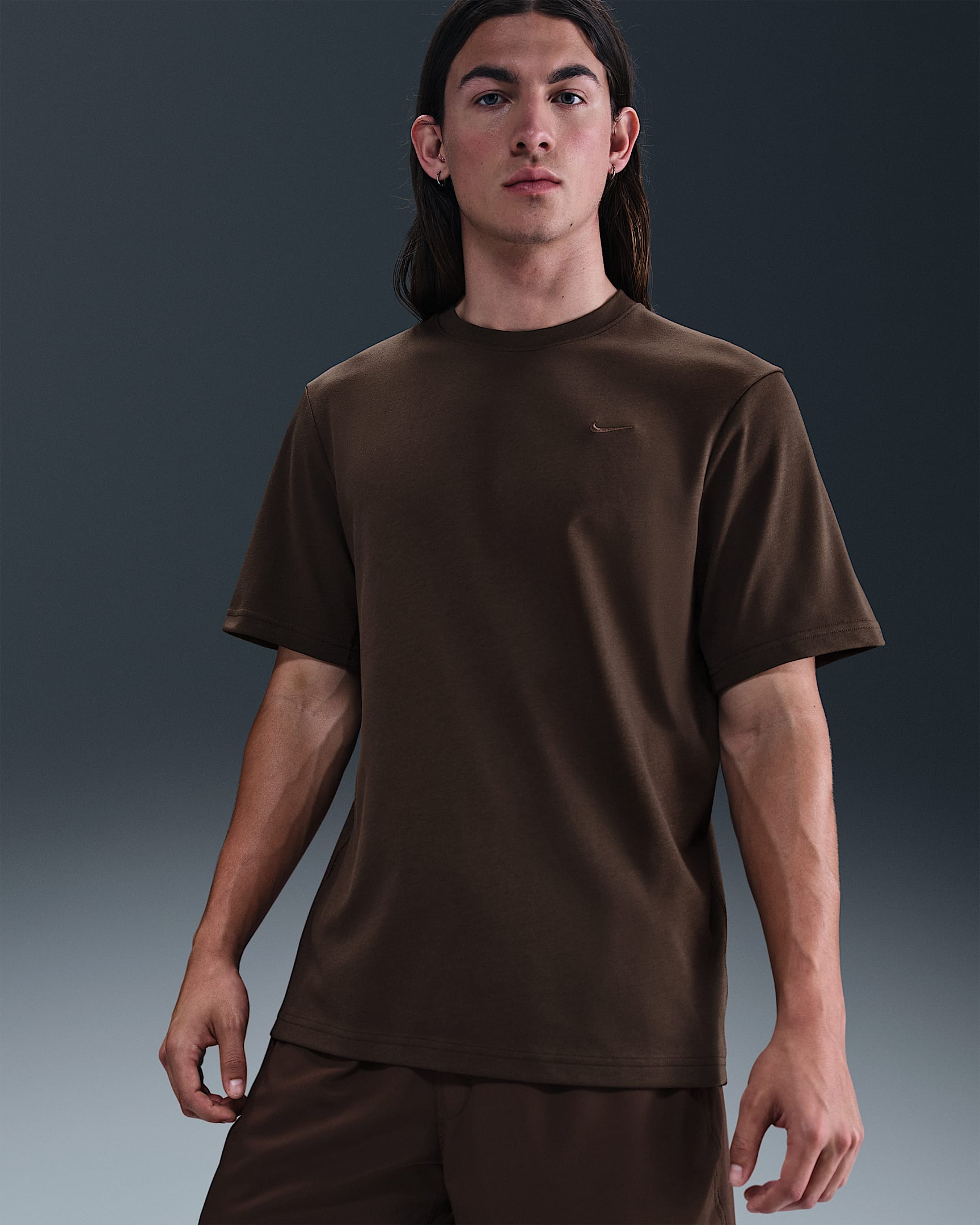 Nike Primary Men's Dri-FIT Short-Sleeve Versatile Top - Baroque Brown/Baroque Brown