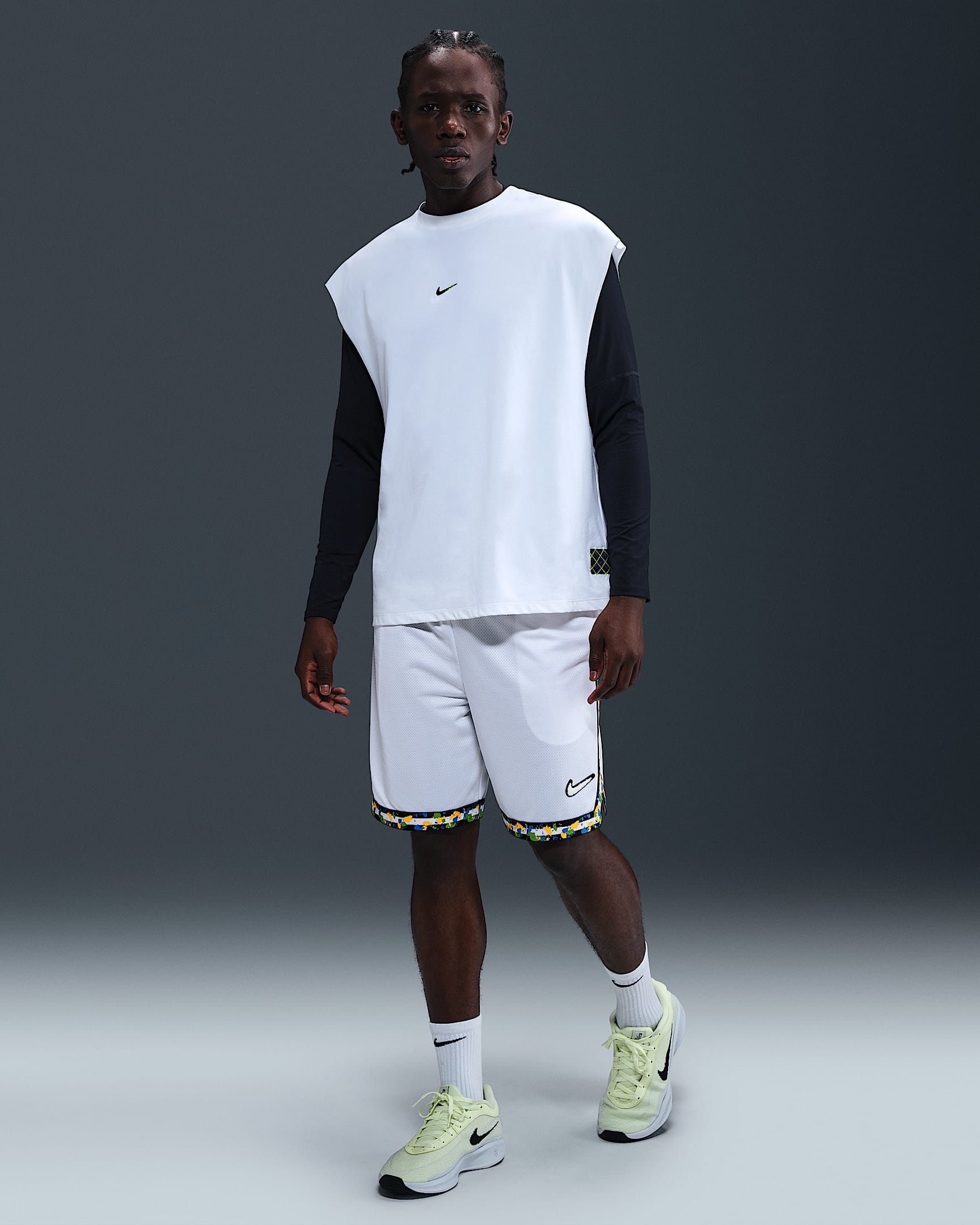 Nike DNA Pantalons curts Dri-FIT de 20 cm de bàsquet - Home - Blanc