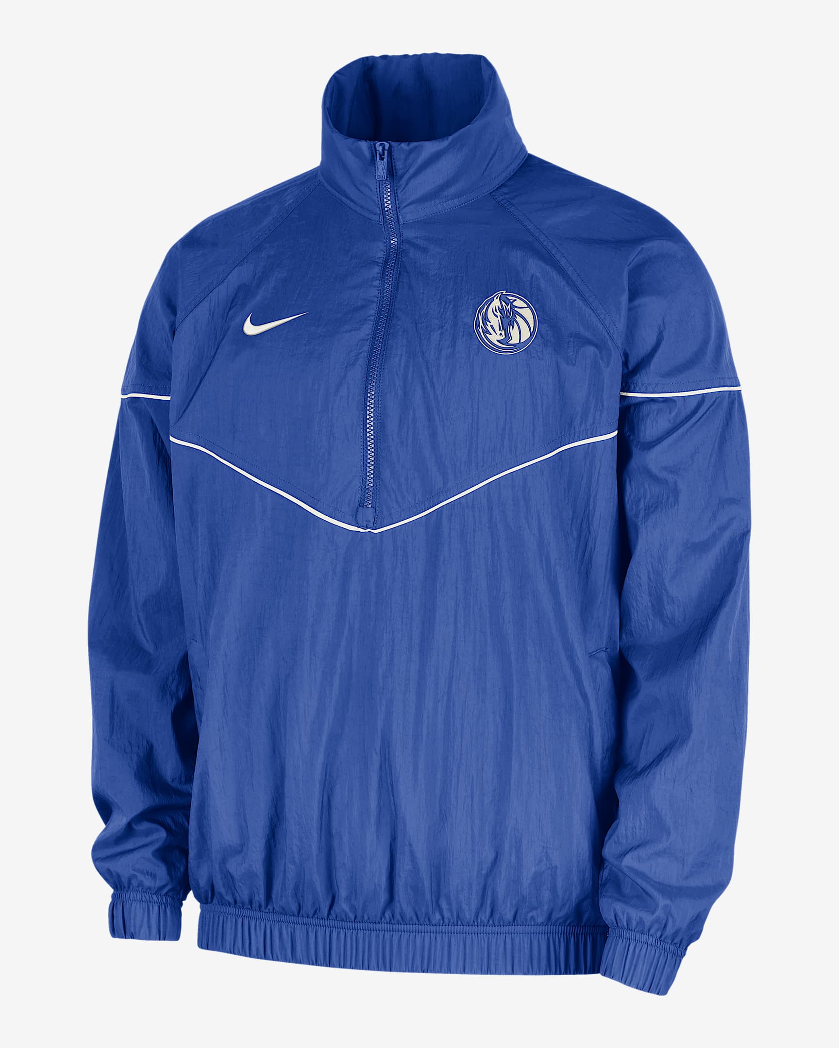 Chamarra tipo anorak Nike de la NBA para hombre Dallas Mavericks Courtside Windrunner - Royal juego/Vela