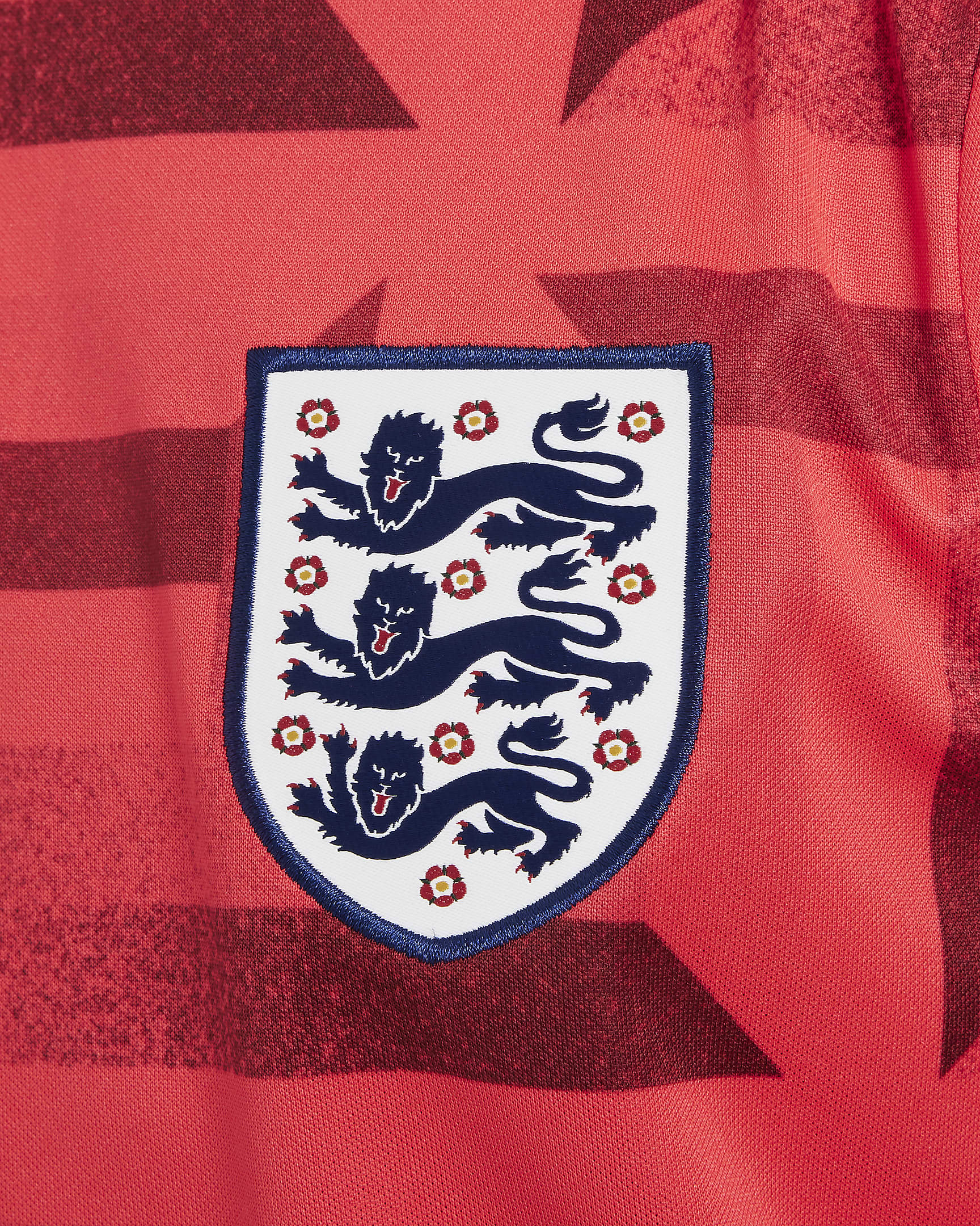 Haut de foot d'avant-match à manches courtes Nike Dri-FIT Angleterre Academy Pro pour ado - Siren Red/Blue Void/Blanc