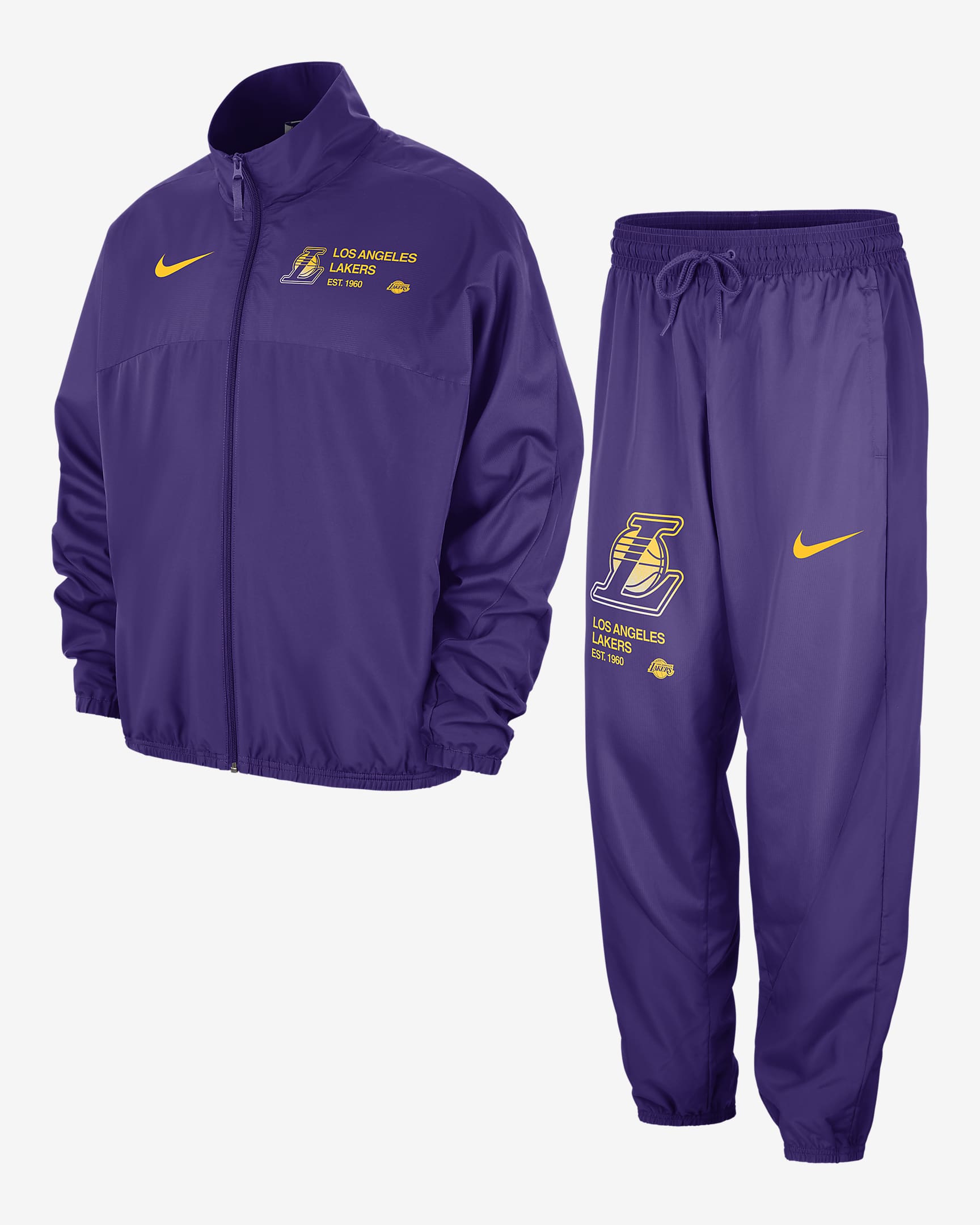 Los Angeles Lakers Starting 5 Courtside Nike NBA Grafikli Erkek Eşofmanı - Field Purple/Field Purple/Field Purple/Beyaz