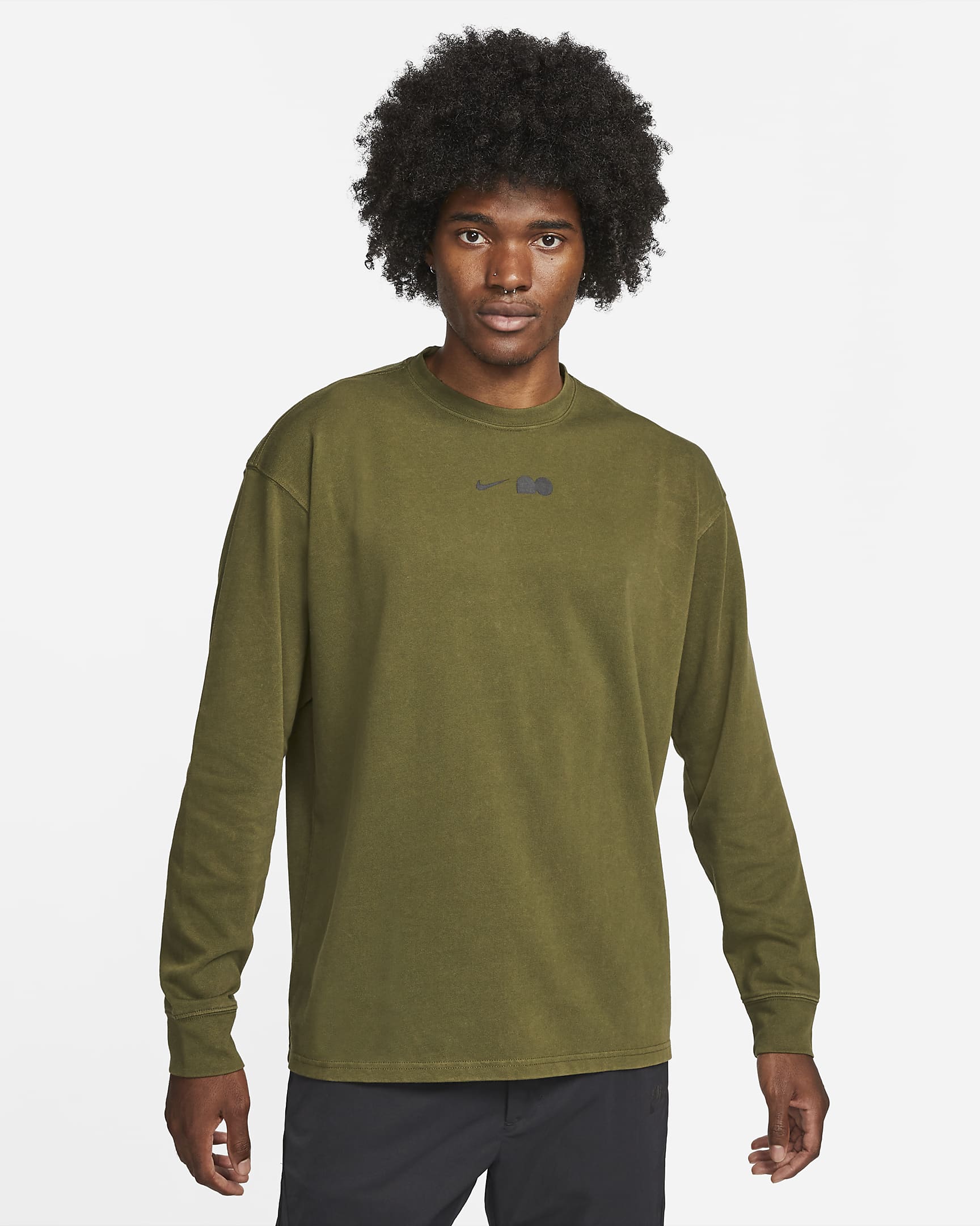 大坂 なおみ ロングスリーブ Tシャツ - ラフグリーン