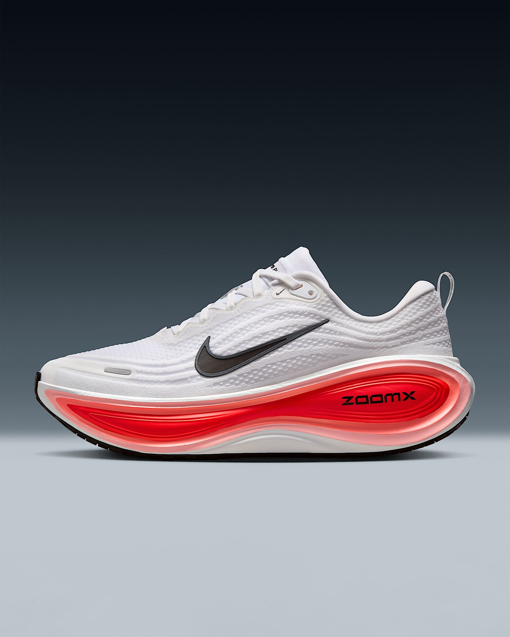 Nike Vomero Plus Erkek Yol Koşu Ayakkabısı - Beyaz/Bright Crimson/Metallic Silver/Siyah