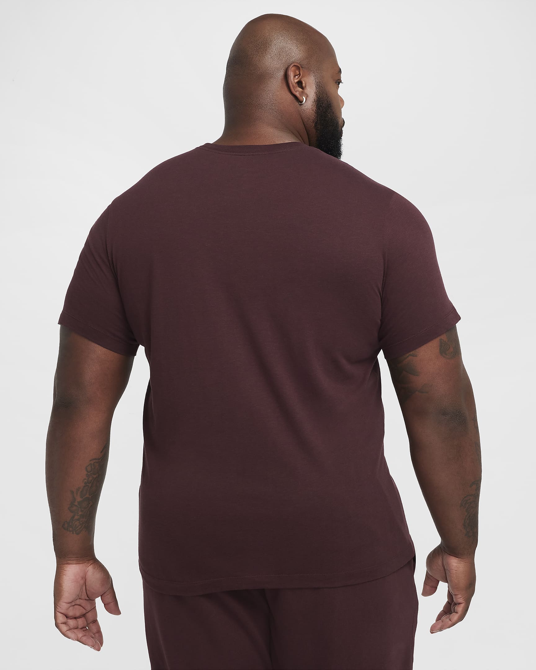 Nike Men's Dri-FIT Fitness T-Shirt - Burgundy Crush