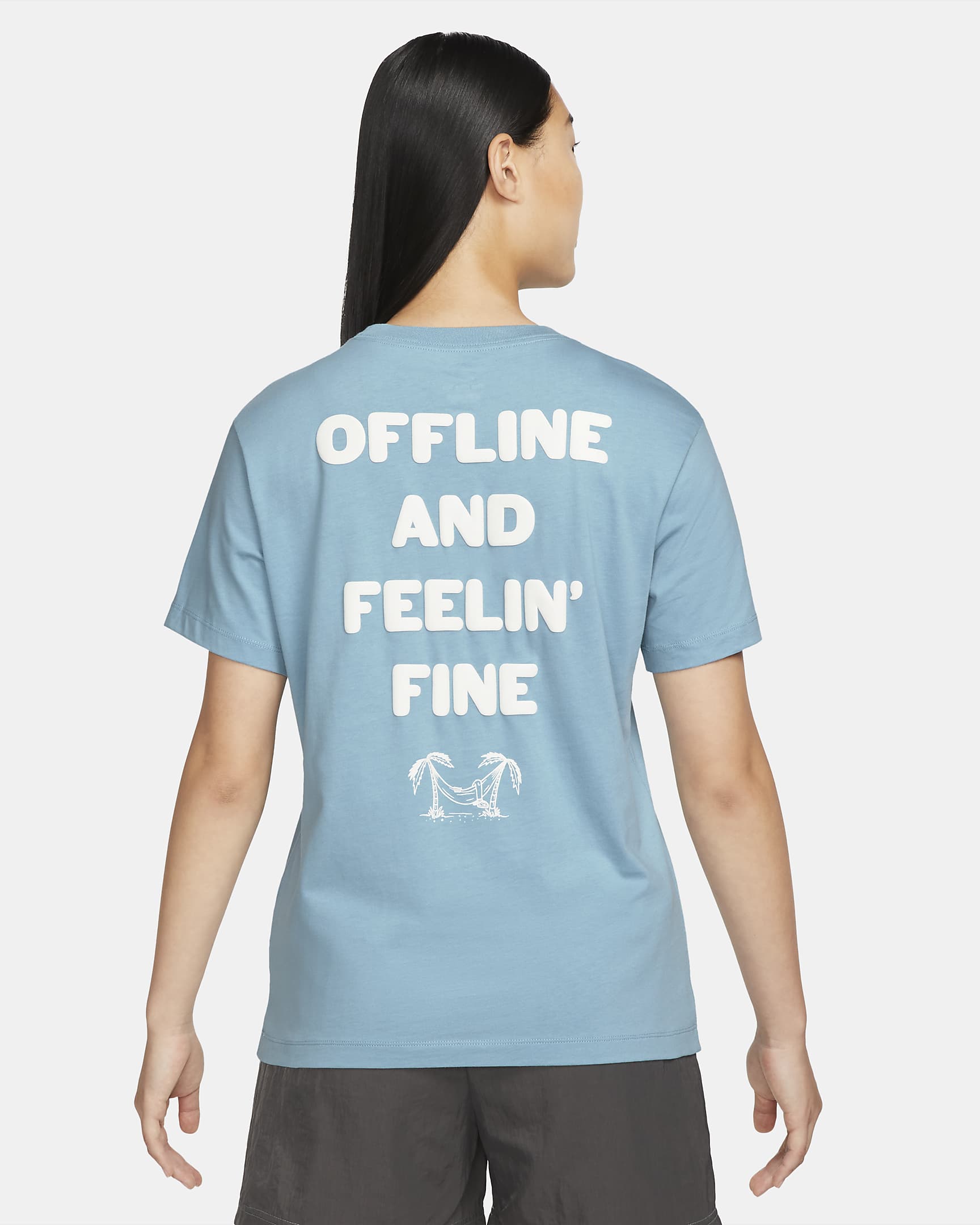 Nike Sportswear Women's T-Shirt - Worn Blue