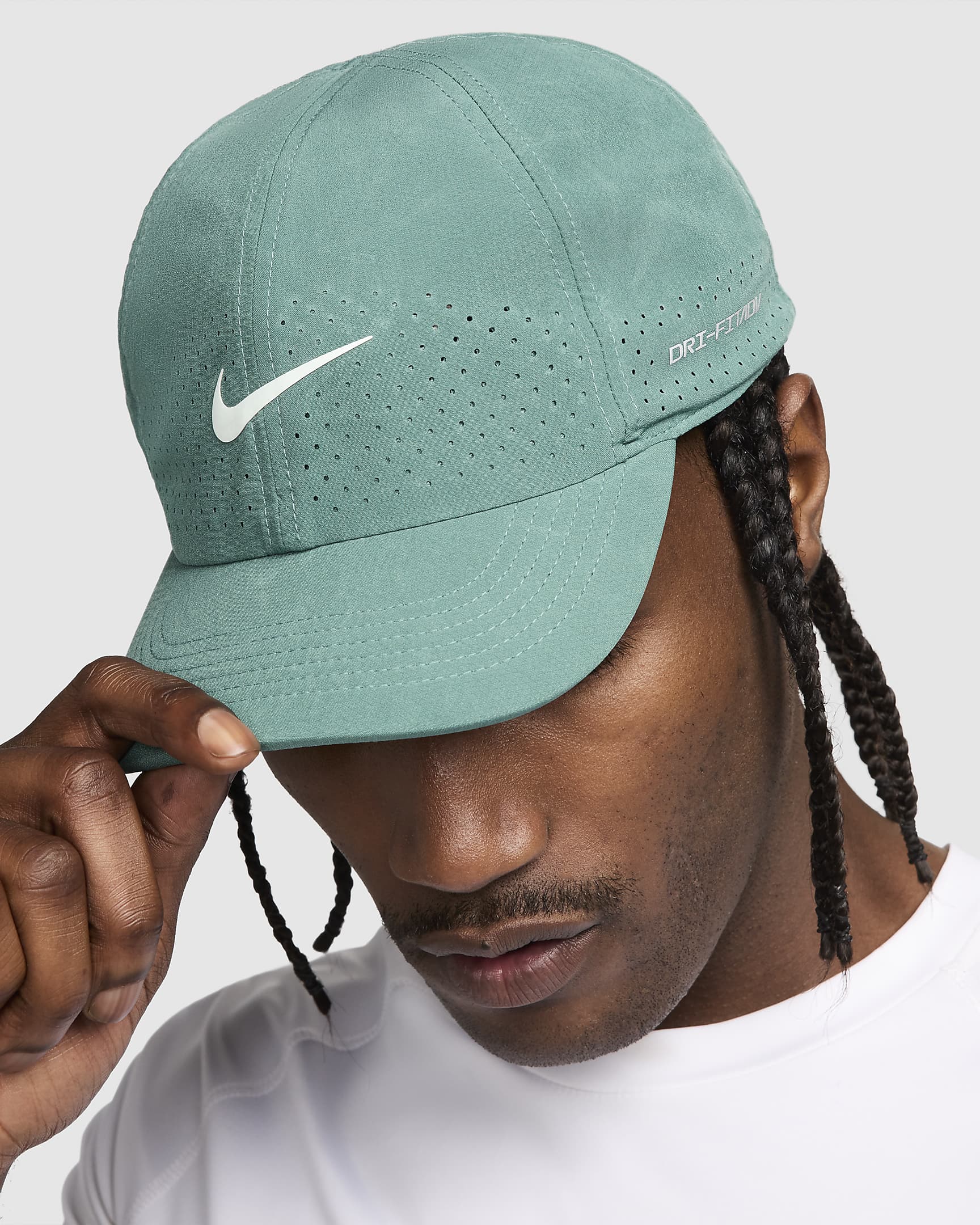 Nike Dri-FIT ADV Club Gorra sense estructura de tennis - Bicoastal/Barely Green