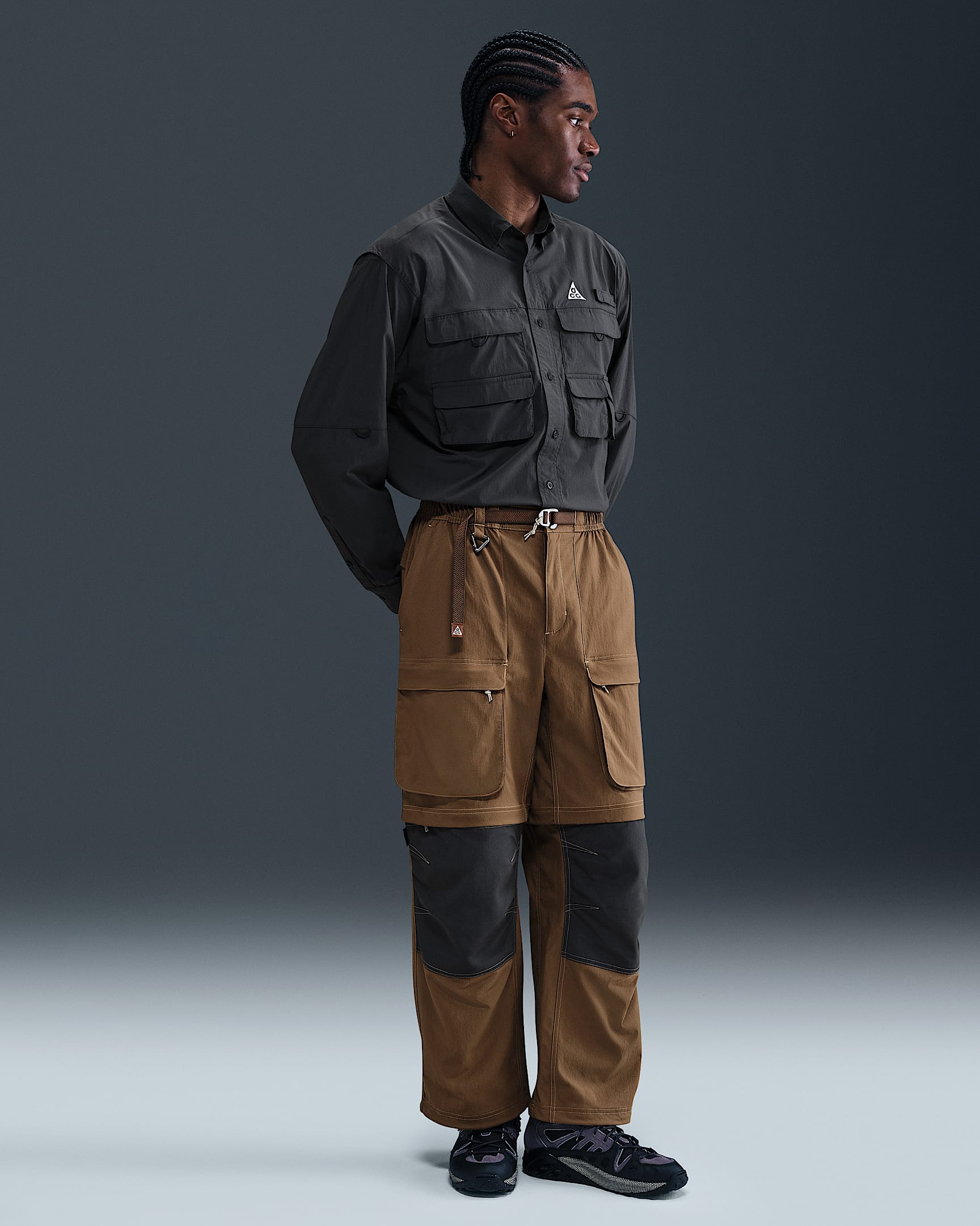 Nike ACG "Smith Summit" Men's Zip Cargo Pants - Mosswood Brown/Anthracite/Light Khaki/Summit White