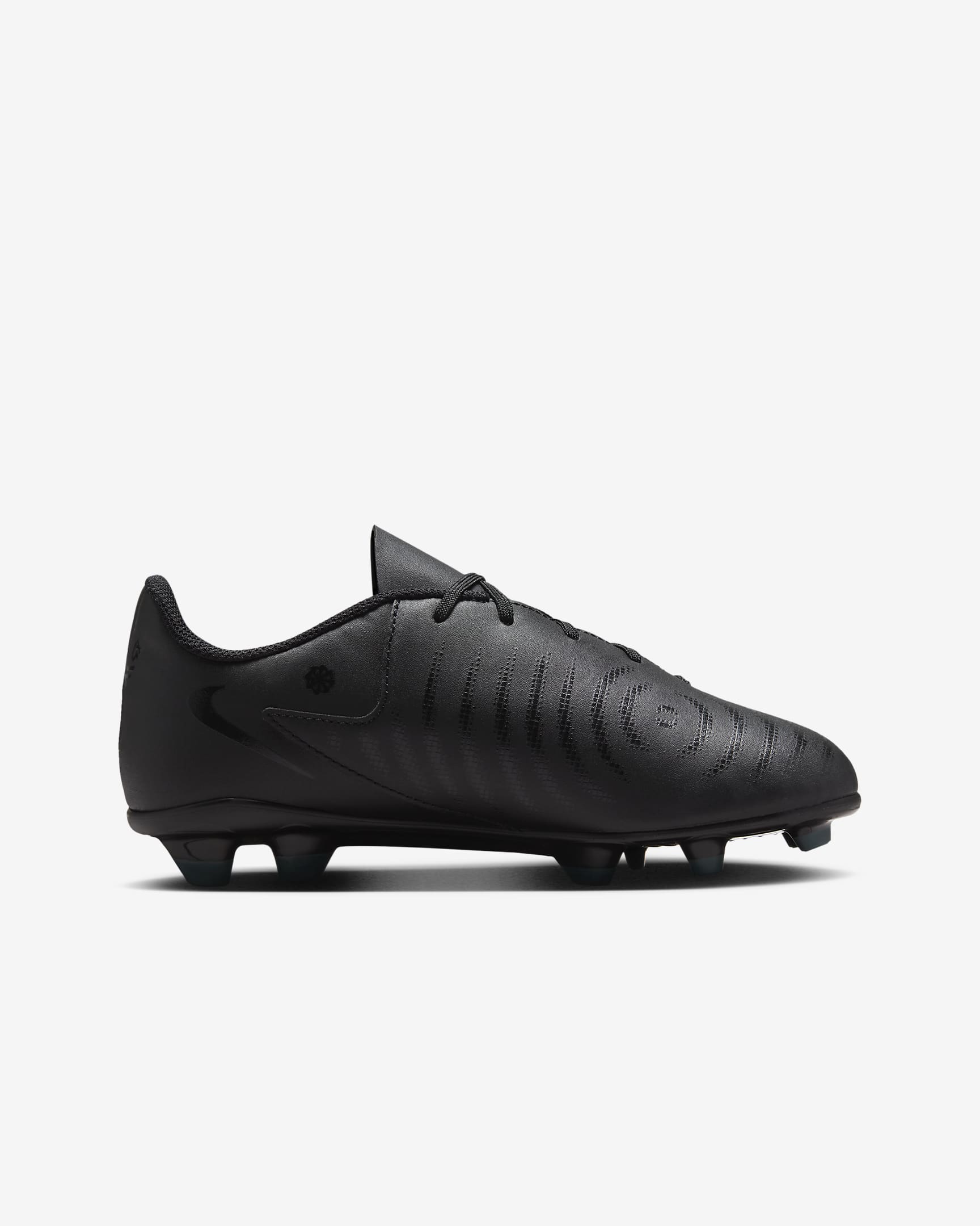 Chaussure de foot à crampons basse MG Nike Jr. Phantom GX 2 Club pour enfant/ado - Noir/Deep Jungle/Noir