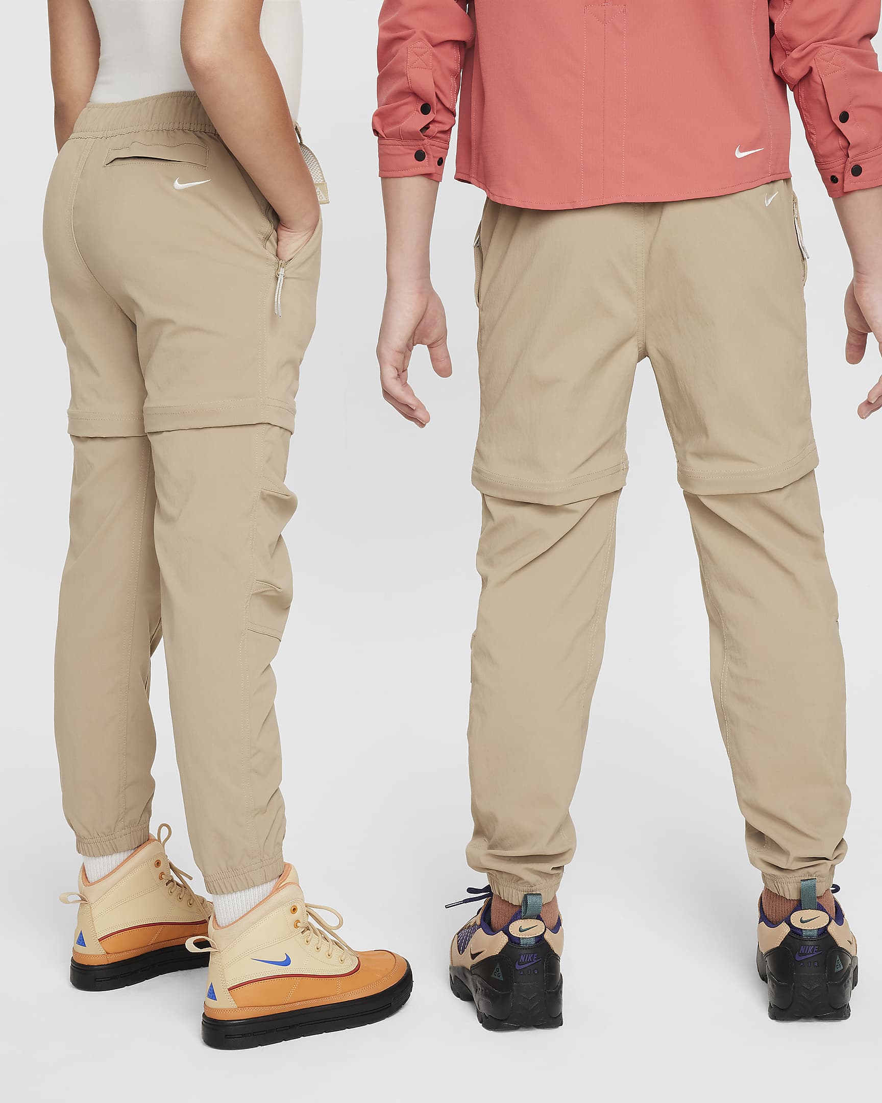 Nike ACG Repel Hike Big Kids' Convertible Pants - Khaki/Light Iron Ore/Summit White