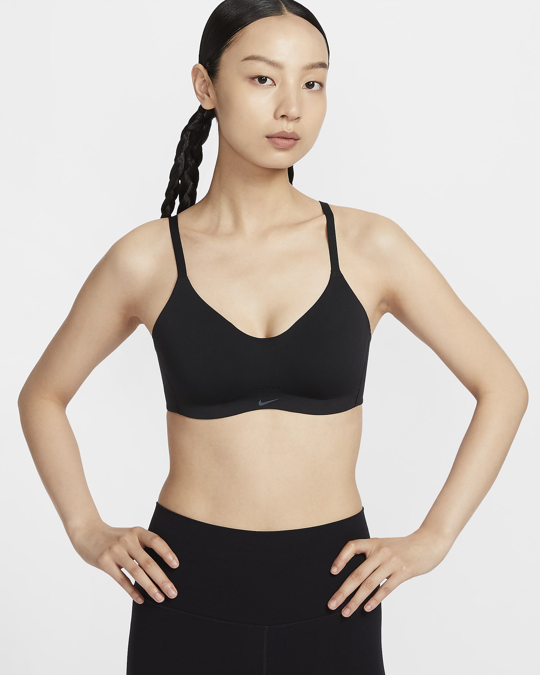 Nike Alate Minimalist Women's Light-Support Padded Convertible Sports Bra - Black/Cool Grey