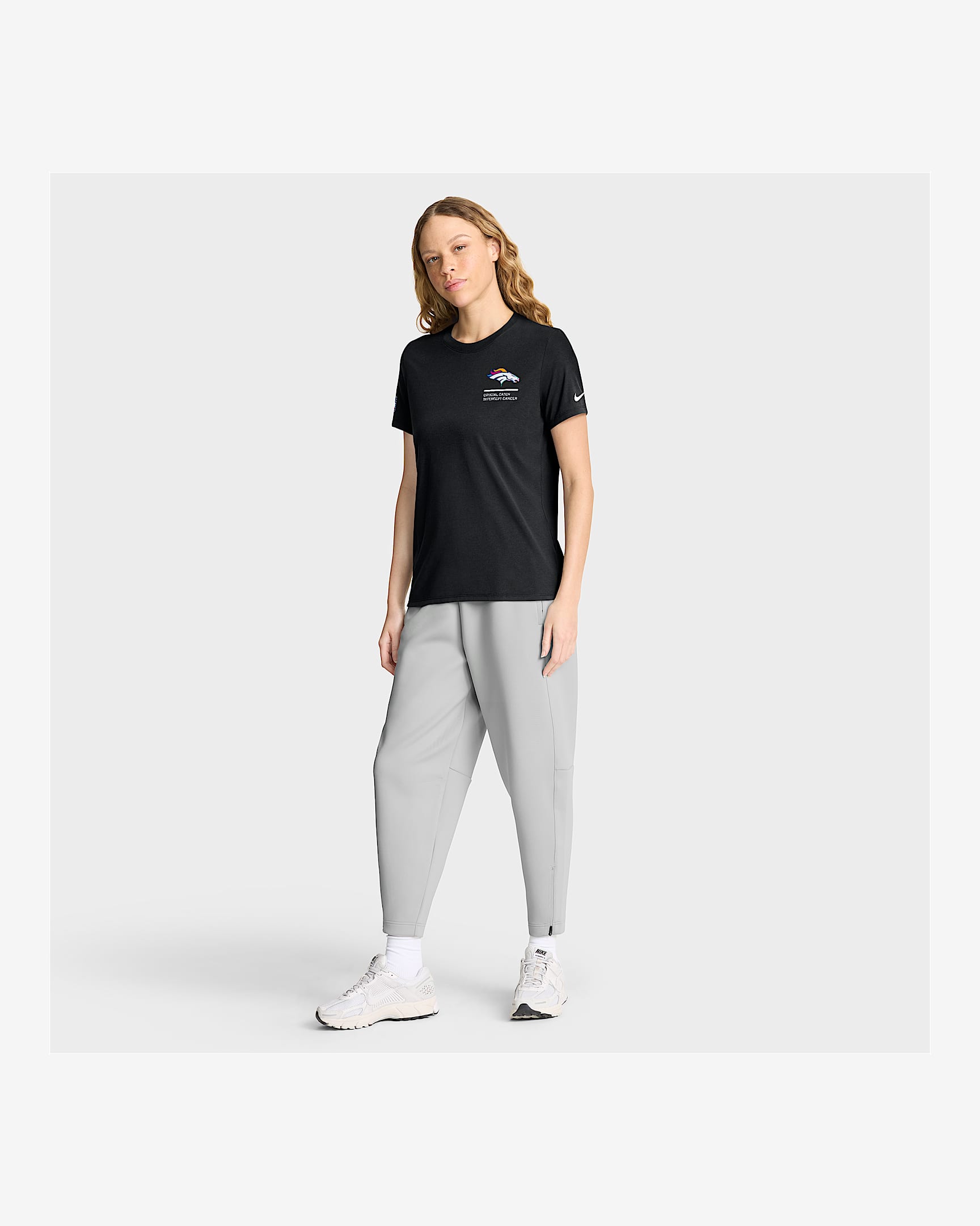 Playera Nike Dri-FIT de la NFL para mujer Denver Broncos Crucial Catch - Negro