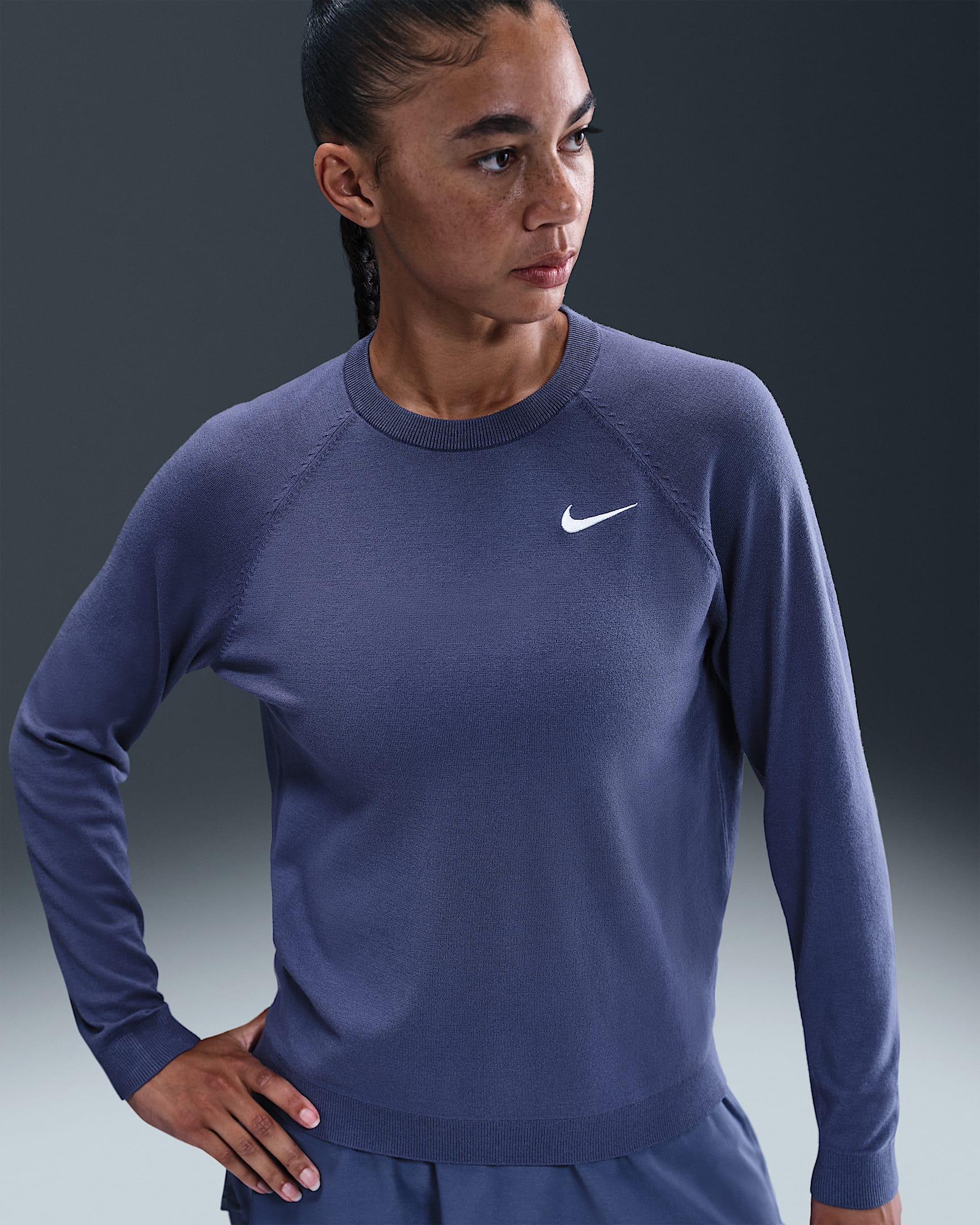 Nike Tour Golf-Sweatshirt (Damen) - Sanded Purple/Weiß