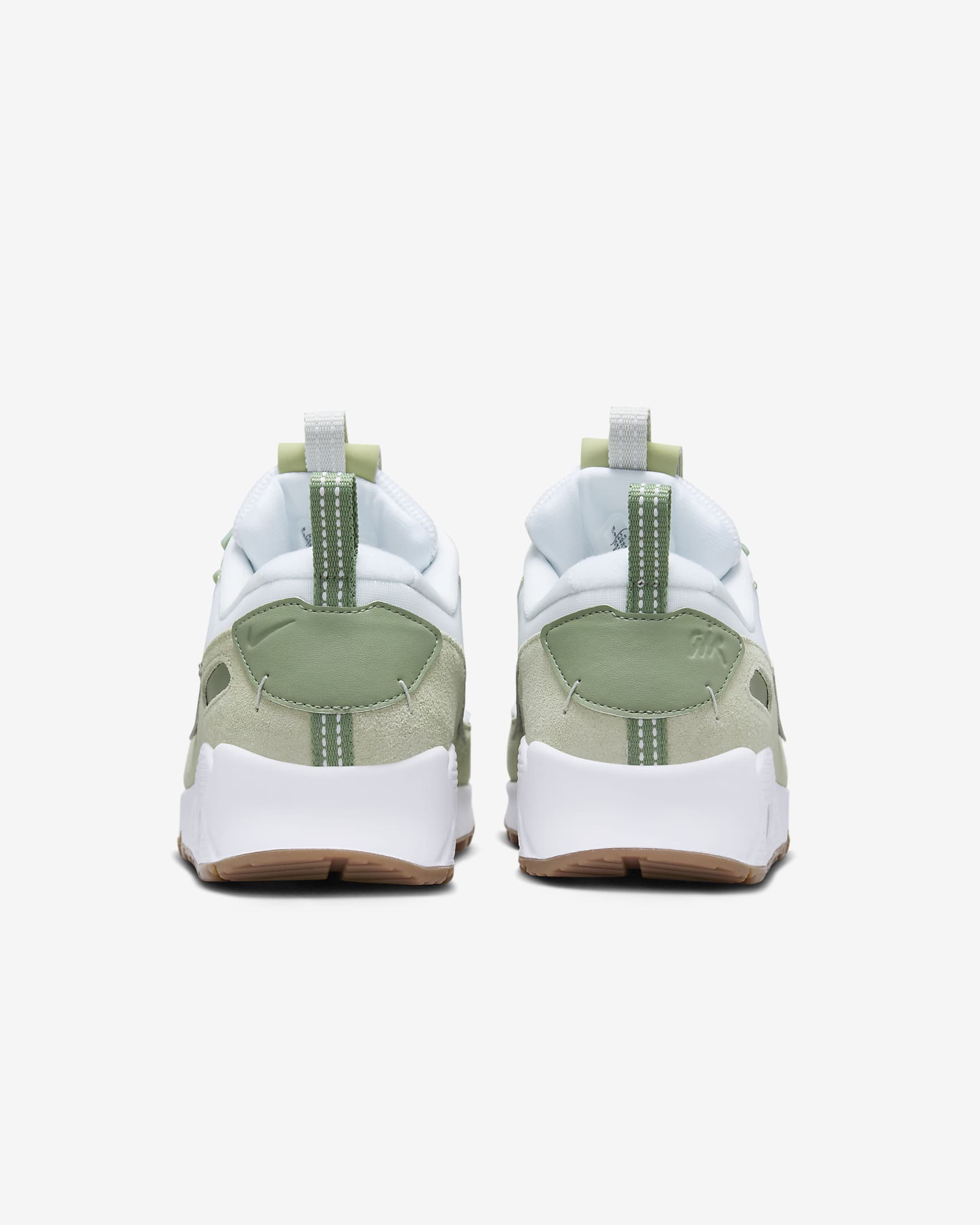 Nike Air Max 90 Futura Women's Shoes - White/Olive Aura/Gum Medium Brown/Oil Green