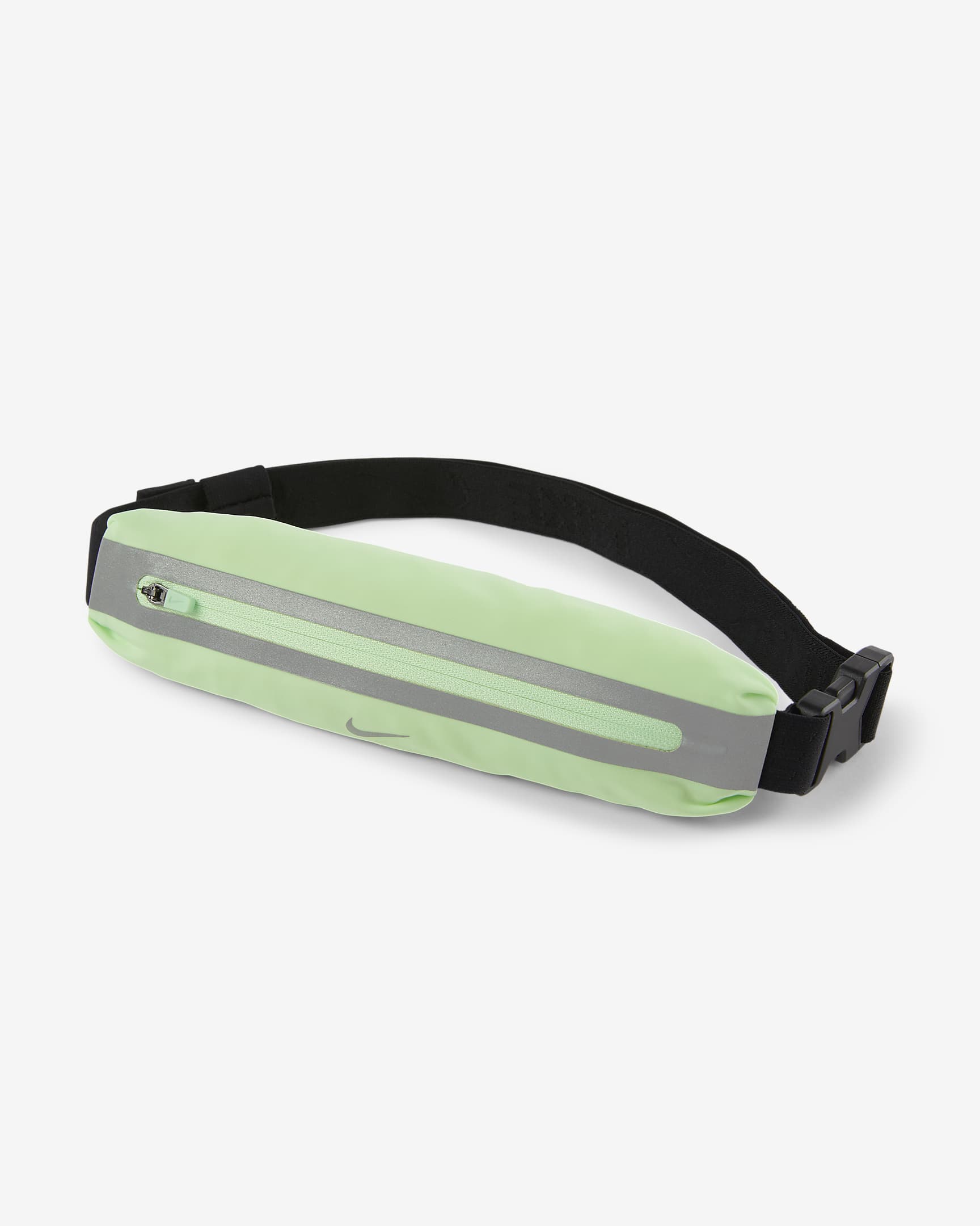 Slank Nike-bæltetaske til løb - Vapor Green/sort/Silver