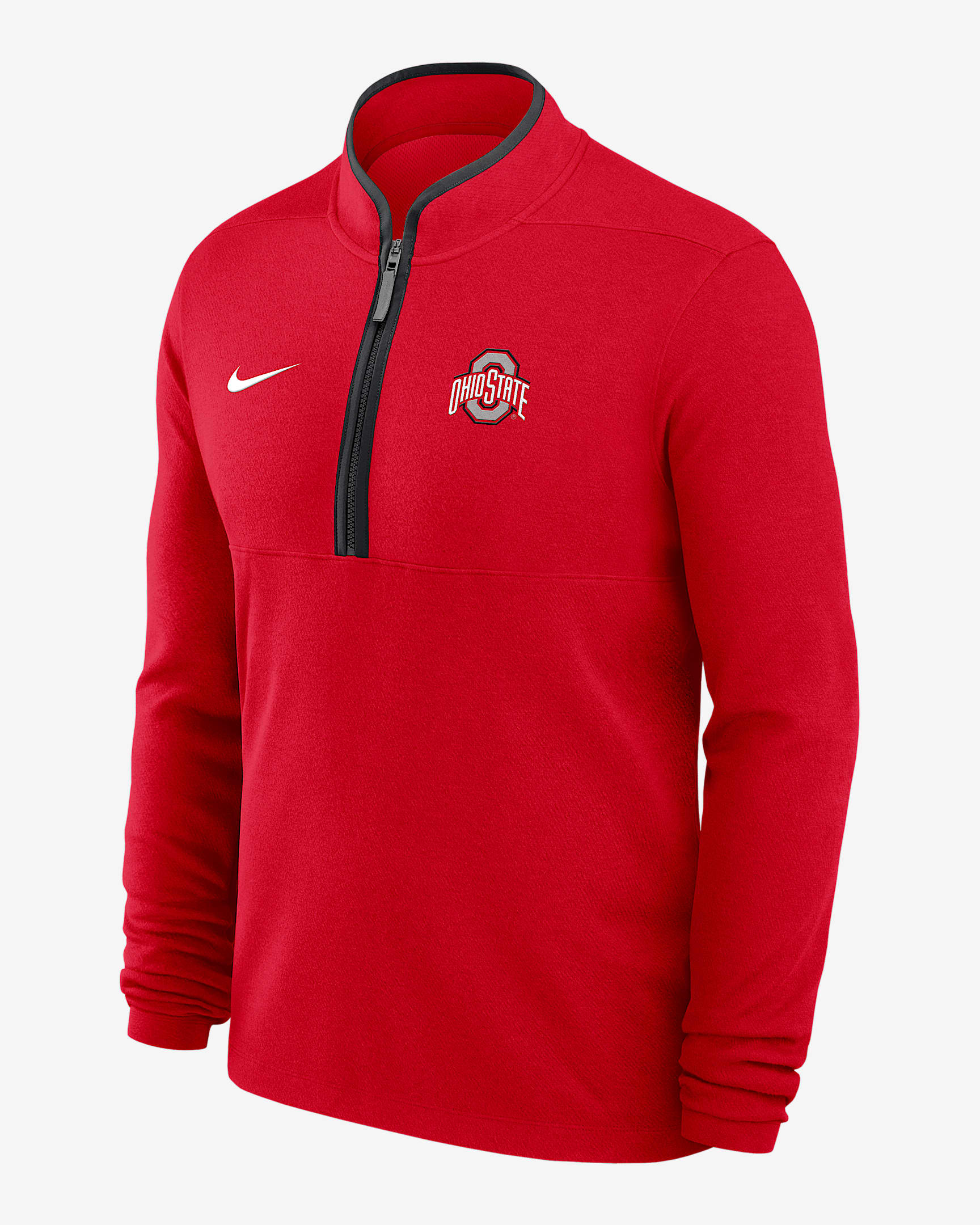Ohio State Victory Men's Nike Dri-FIT College 1/2-Zip Long-Sleeve Top - Scarlet