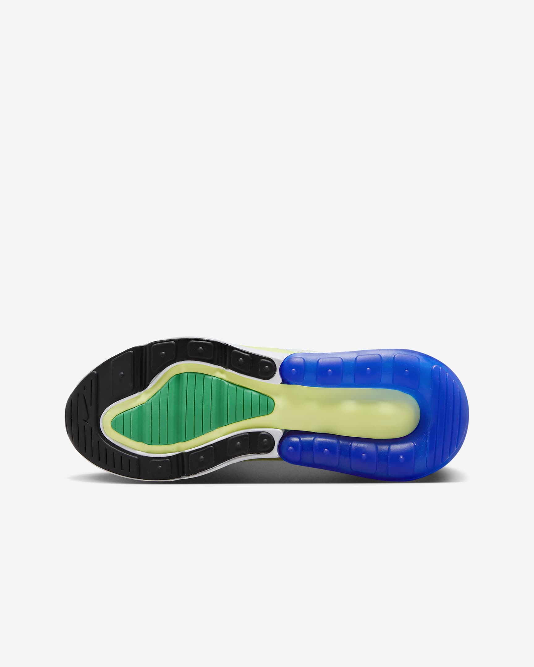 Nike Air Max 270 Big Kids' Shoes - White/Light Lemon Twist/Stadium Green/Game Royal