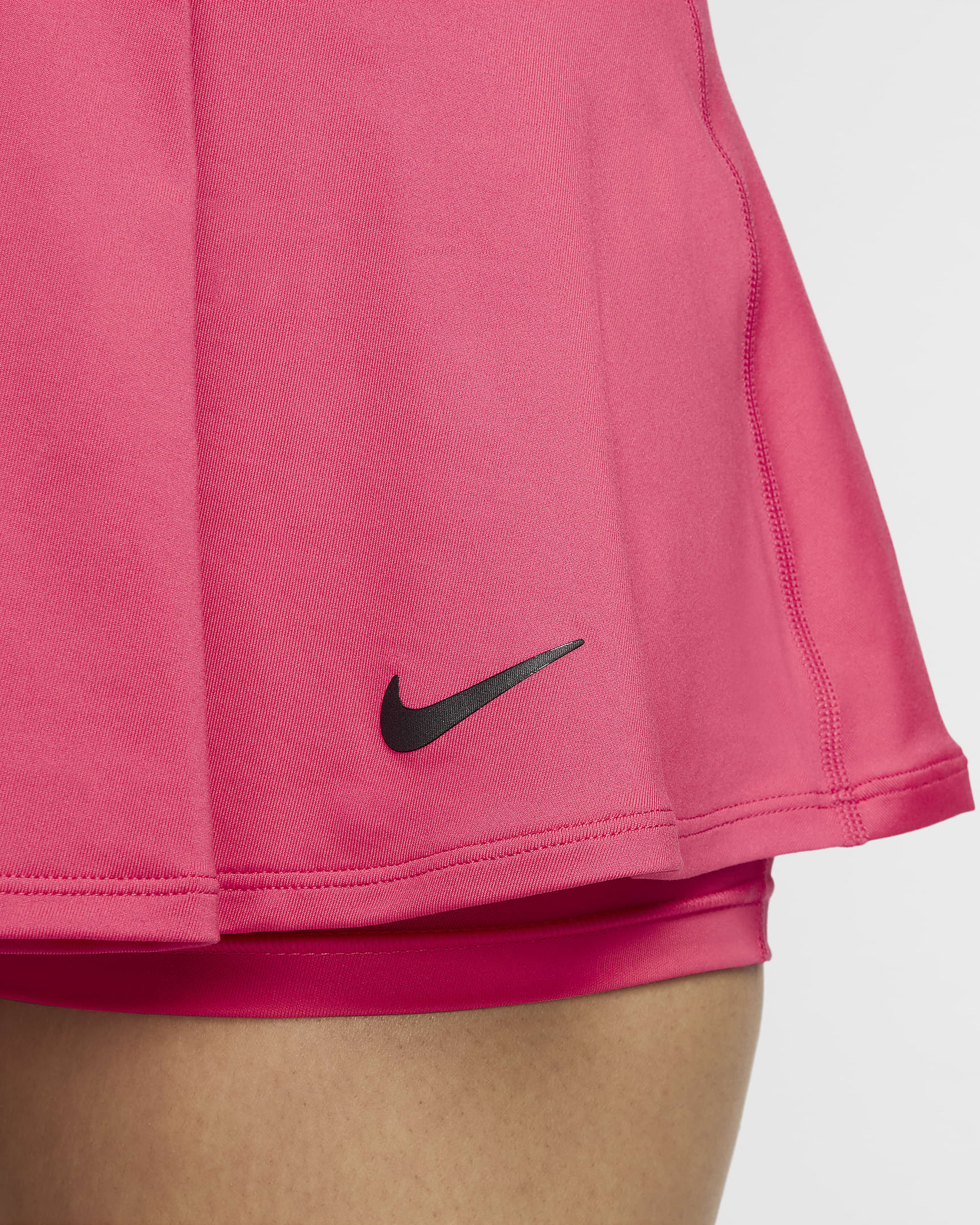 Jupe à volants NikeCourt Dri-FIT Victory pour femme - Aster Pink/Noir