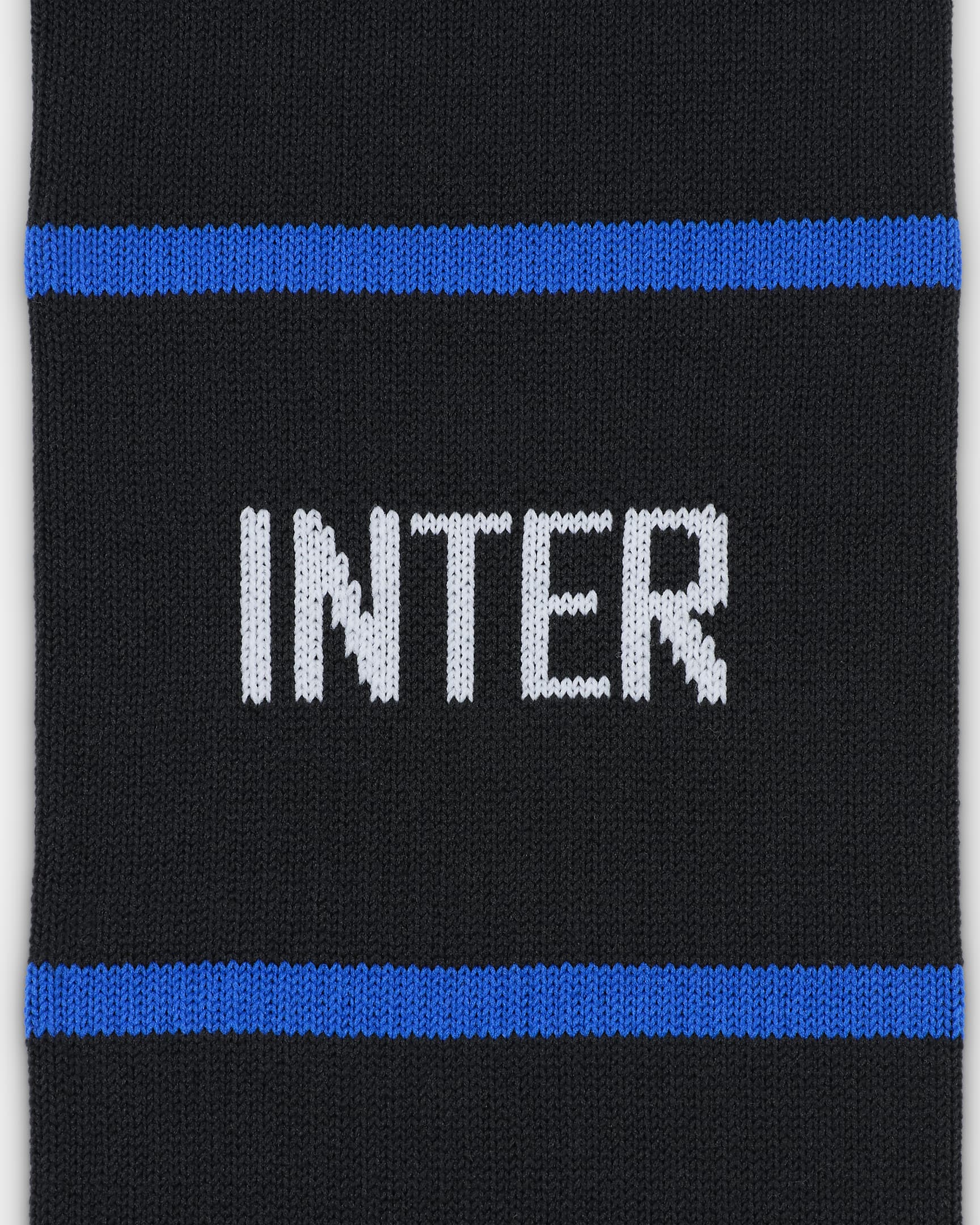 Inter Mailand Strike Home/Away Kniehohe Fußballsocken mit Nike Dri-FIT-Technologie - Schwarz/Lyon Blue/Weiß