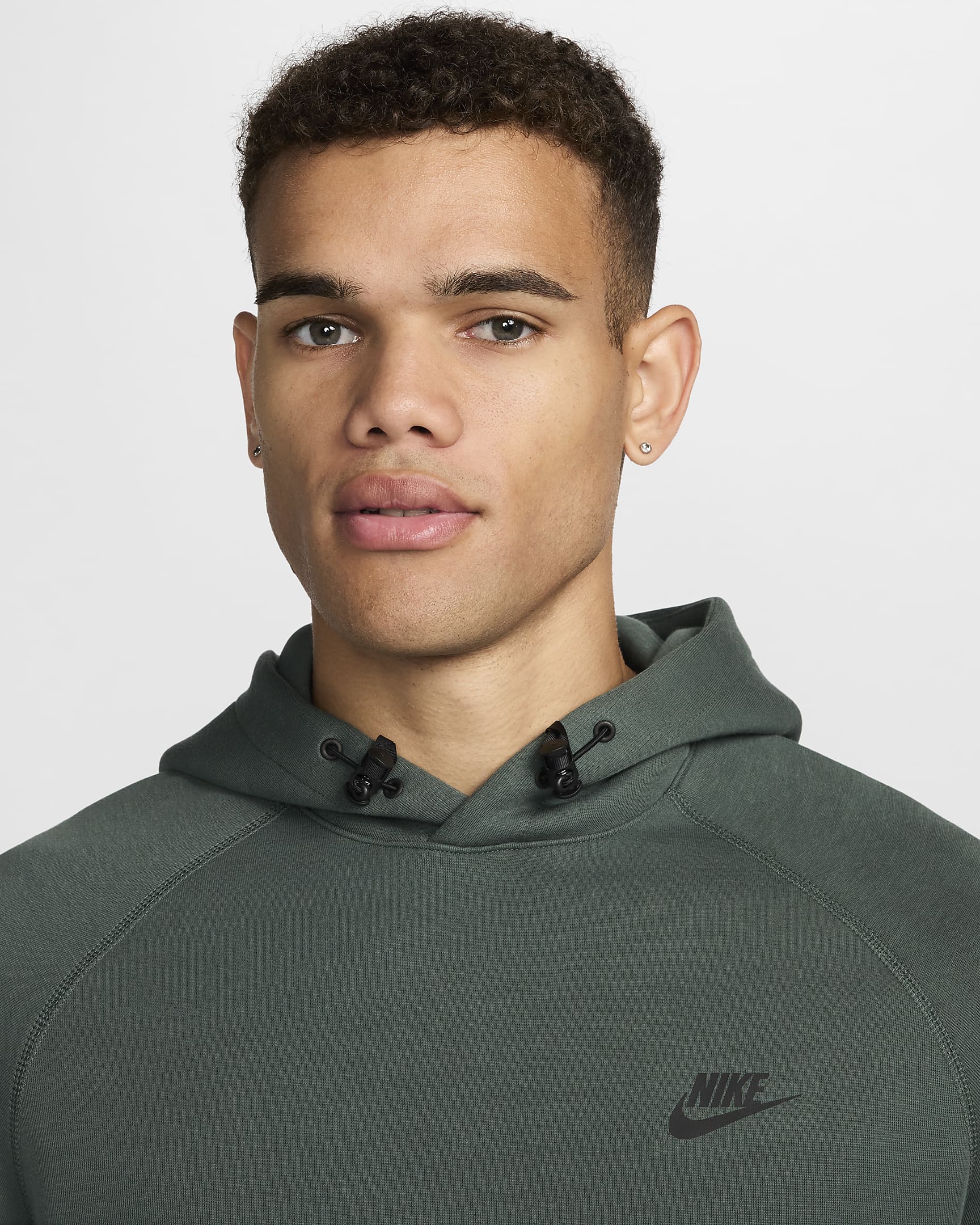 Sudadera con gorro sin cierre para hombre Nike Sportswear Tech Fleece - Verde vintage/Negro