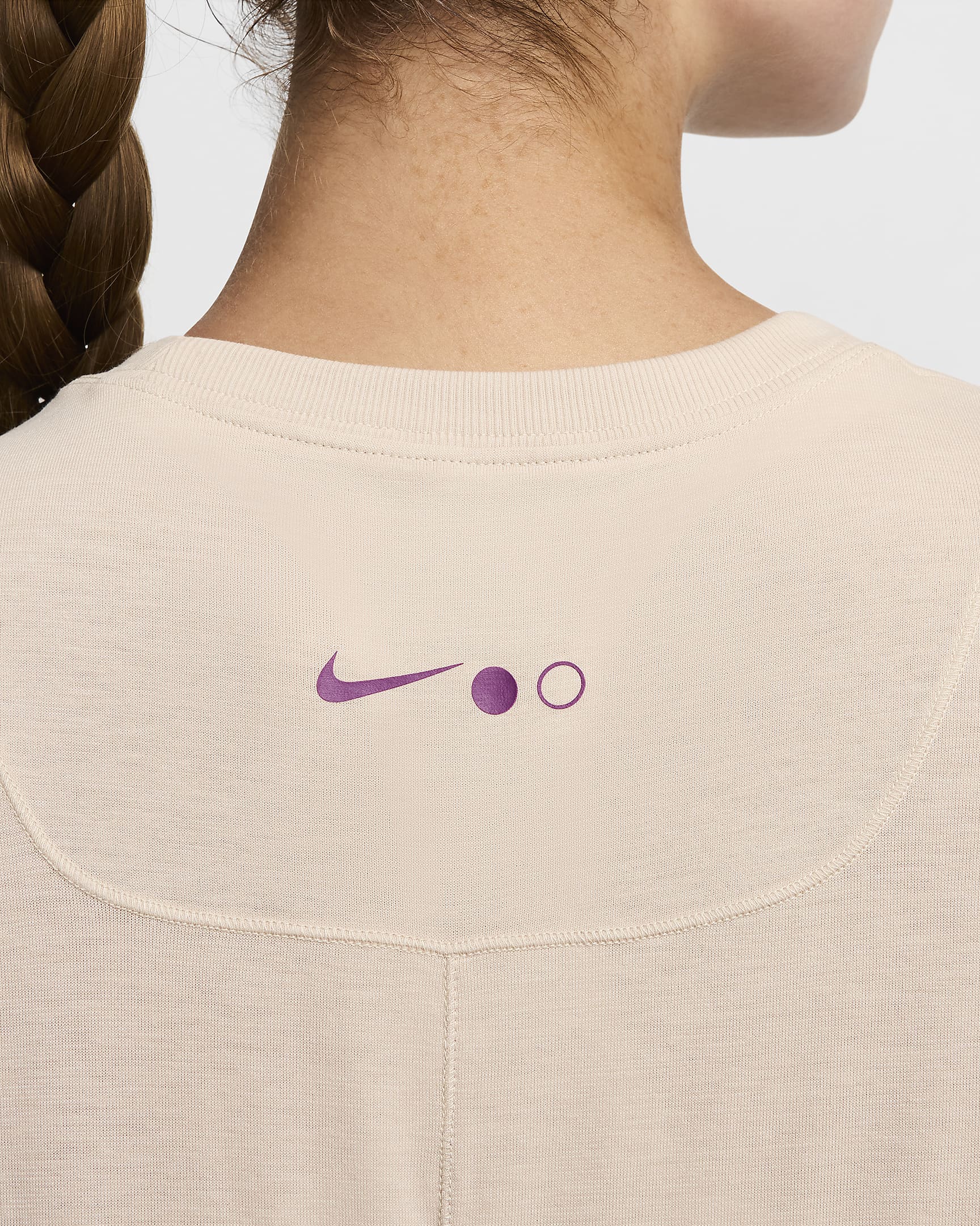 Nike One Relaxed Women's Dri-FIT Short-Sleeve Top - Sanddrift/Viotech