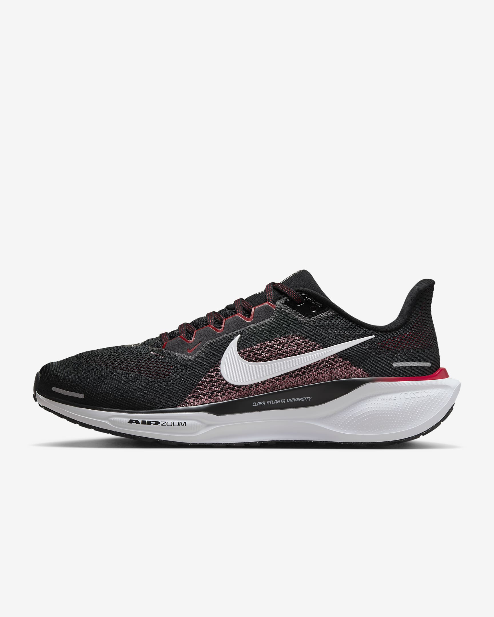 Tenis de correr en pavimento universitarios Nike para hombre Clark Atlanta Pegasus 41 - Negro/Blanco/Escarlata team/Blanco