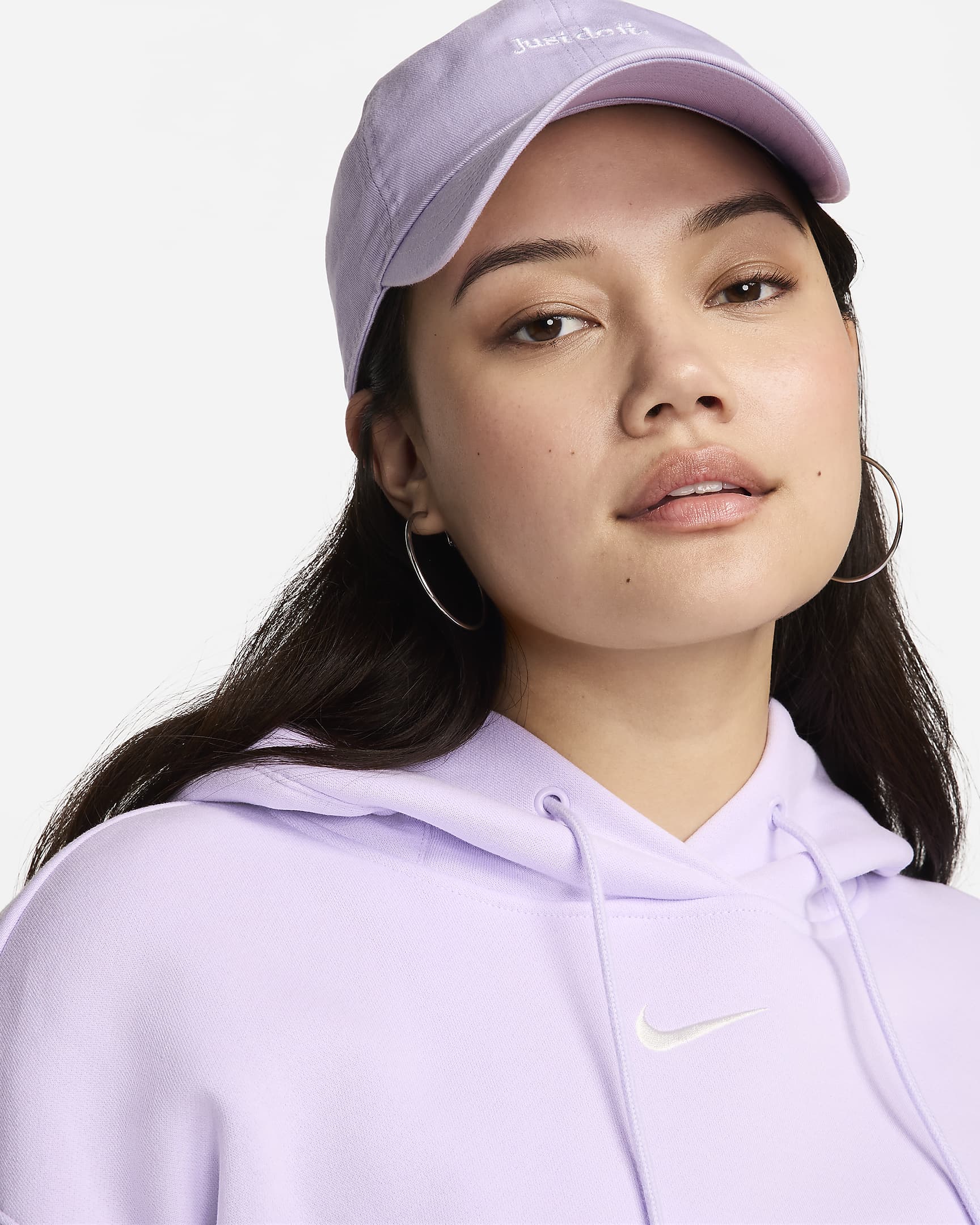 Sweat à capuche oversize Nike Sportswear Phoenix Fleece pour femme - Violet Mist/Sail
