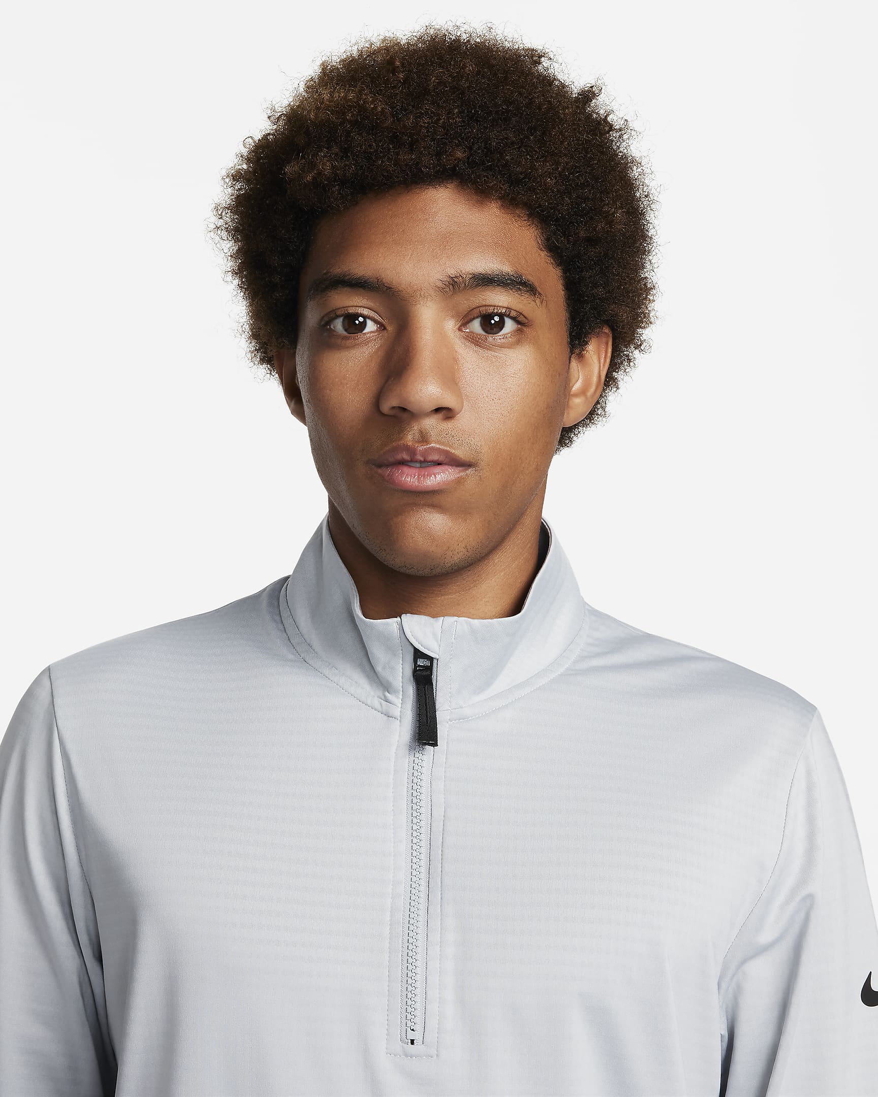 Nike Victory Men's Dri-FIT 1/2-Zip Golf Top - Light Smoke Grey/Black