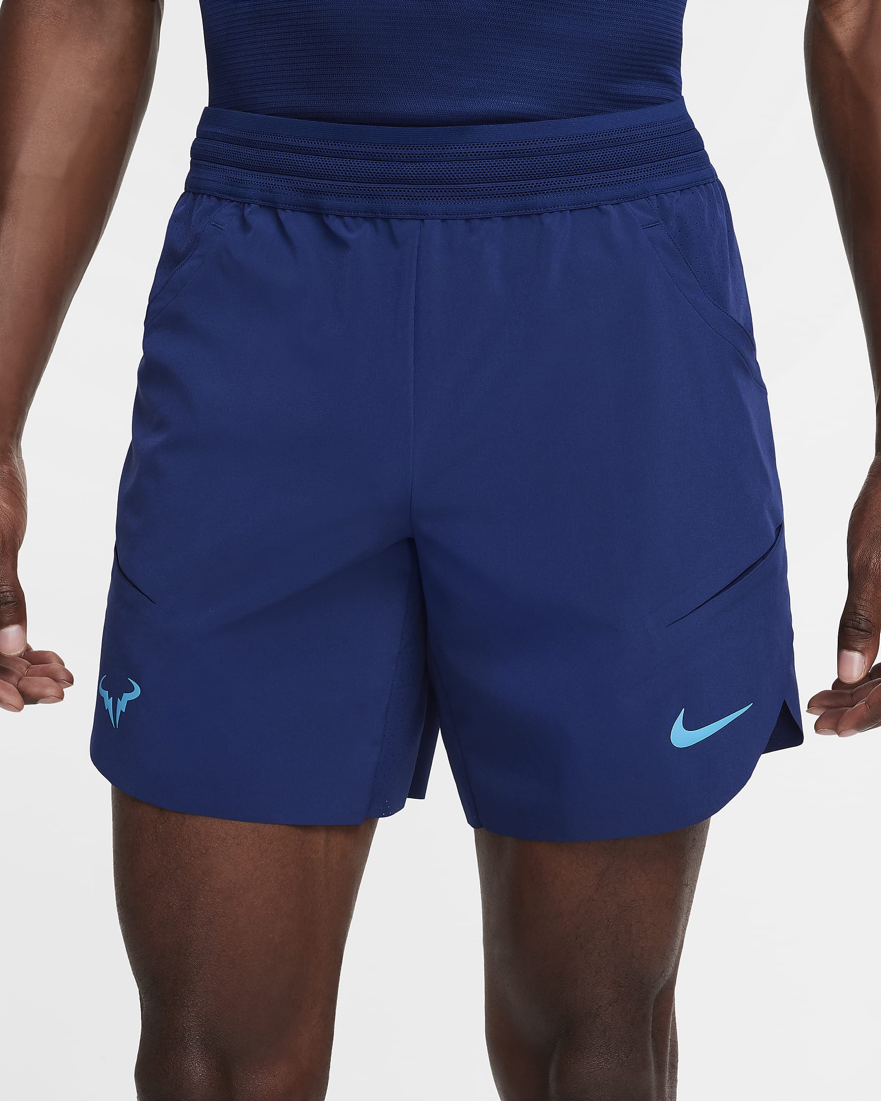 Rafa Men's Nike Dri-FIT ADV 18cm (approx.) Tennis Shorts - Blue Void/Laser Blue