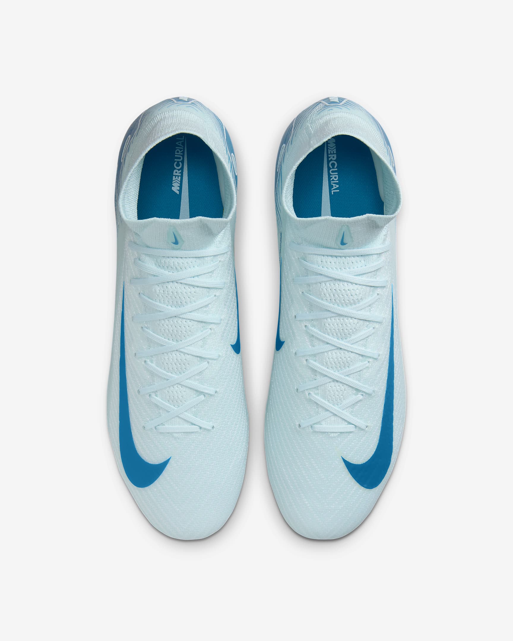 Korki piłkarskie typu high top na twardą murawę Nike Mercurial Superfly 10 Elite - Glacier Blue/Blue Orbit