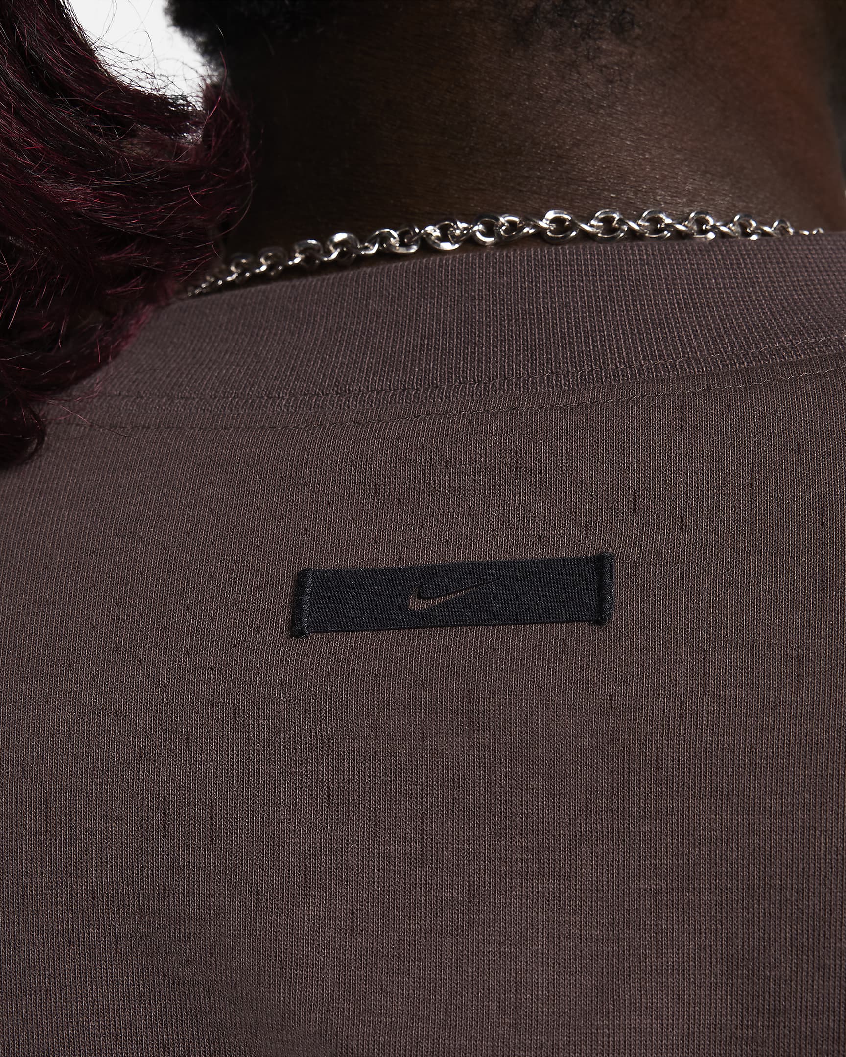 Nike Sportswear Tech Fleece Reimagined extragroßes Kurzarm-Sweatshirt für Herren - Baroque Brown