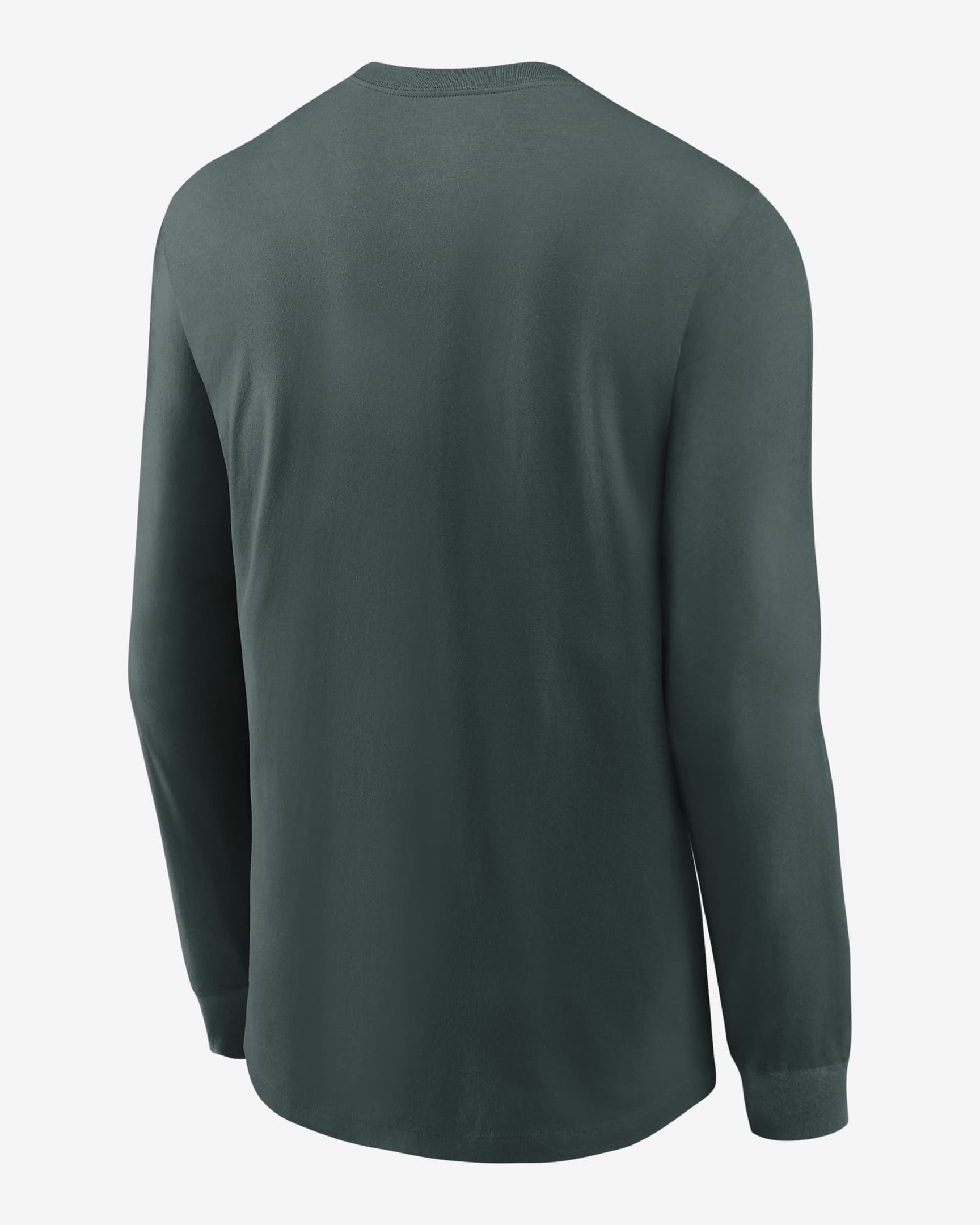 Michigan State Spartans Legacy Primary Logo Men's Nike College Long-Sleeve T-Shirt - Pro Green