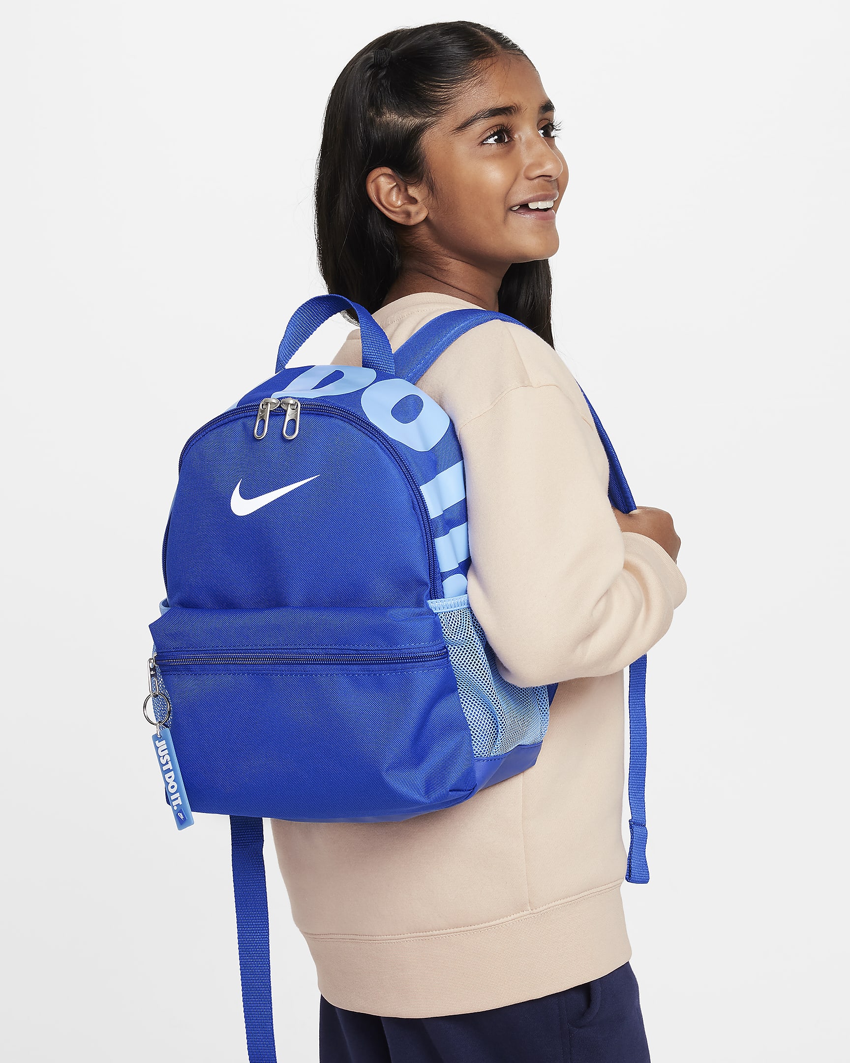 Nike Brasilia JDI Minirucksack für Kinder (11 l) - Game Royal/University Blue/Weiß