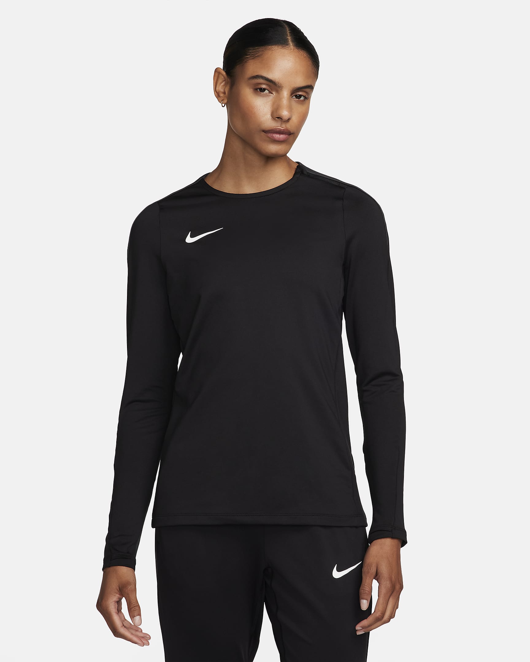 Nike Strike Dri-FIT-Fußballoberteil mit Rundhalsausschnitt für Damen - Schwarz/Anthracite/Weiß