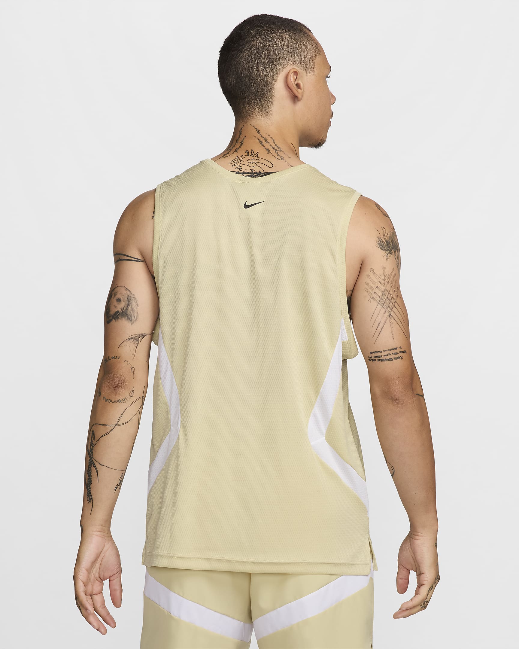 Nike Icon Dri-FIT férfi kosárlabdamez - Team Gold/Fehér/Team Gold/Fekete