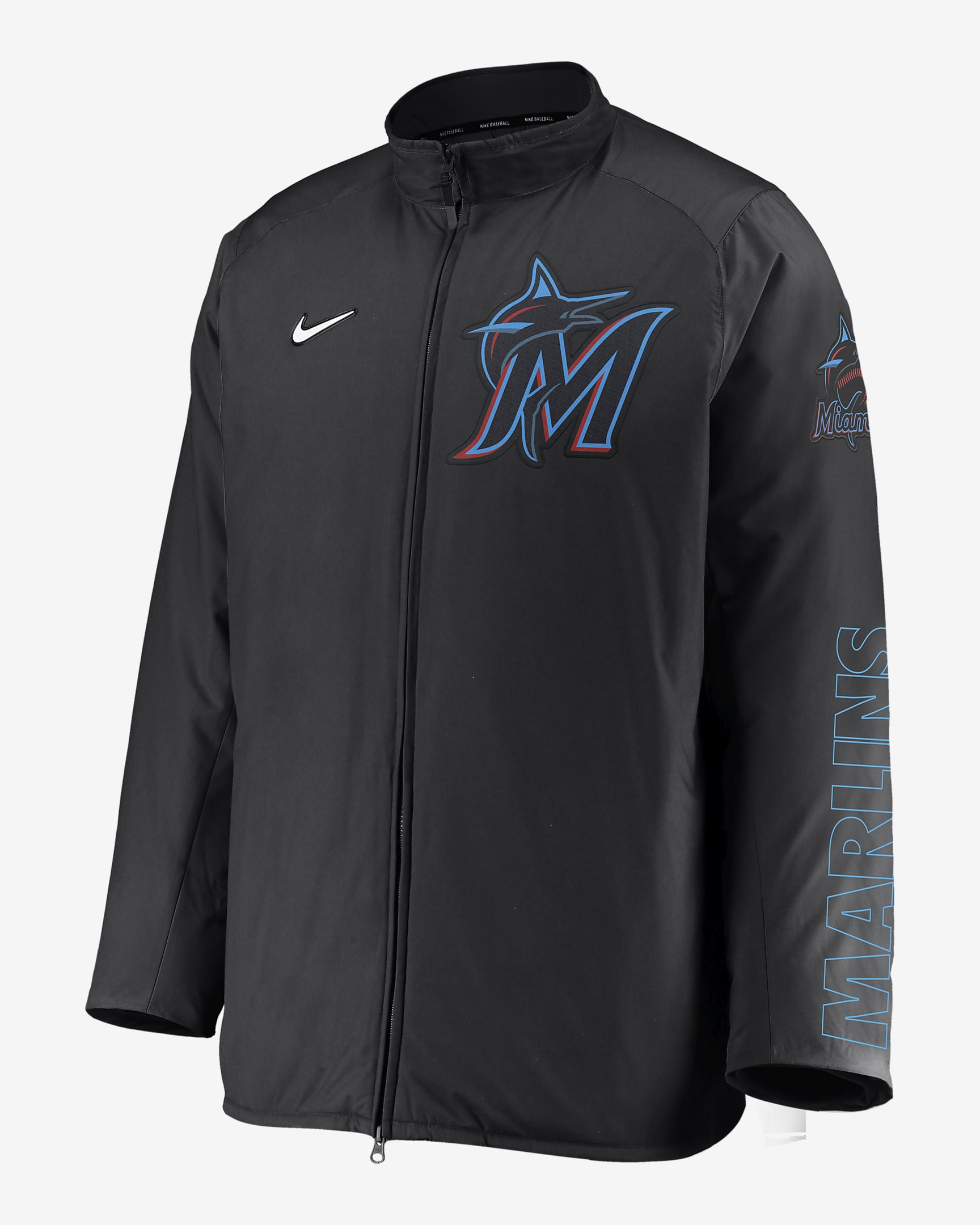 Nike Dugout (MLB Miami Marlins) Men's Full-Zip Jacket - Black