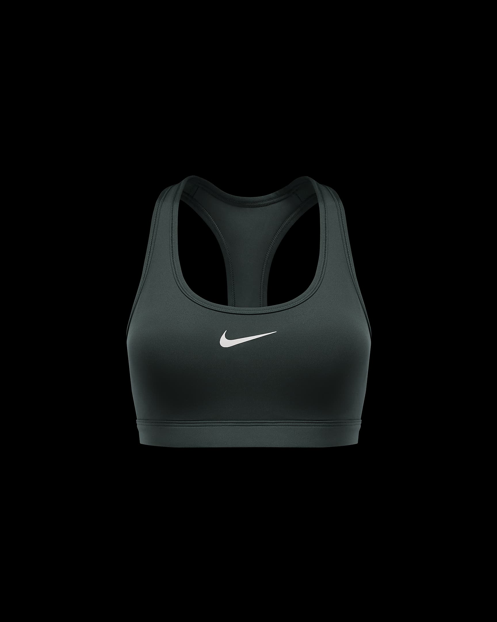 Nike Swoosh Medium-Support Women's Padded Sports Bra - Vintage Green/White