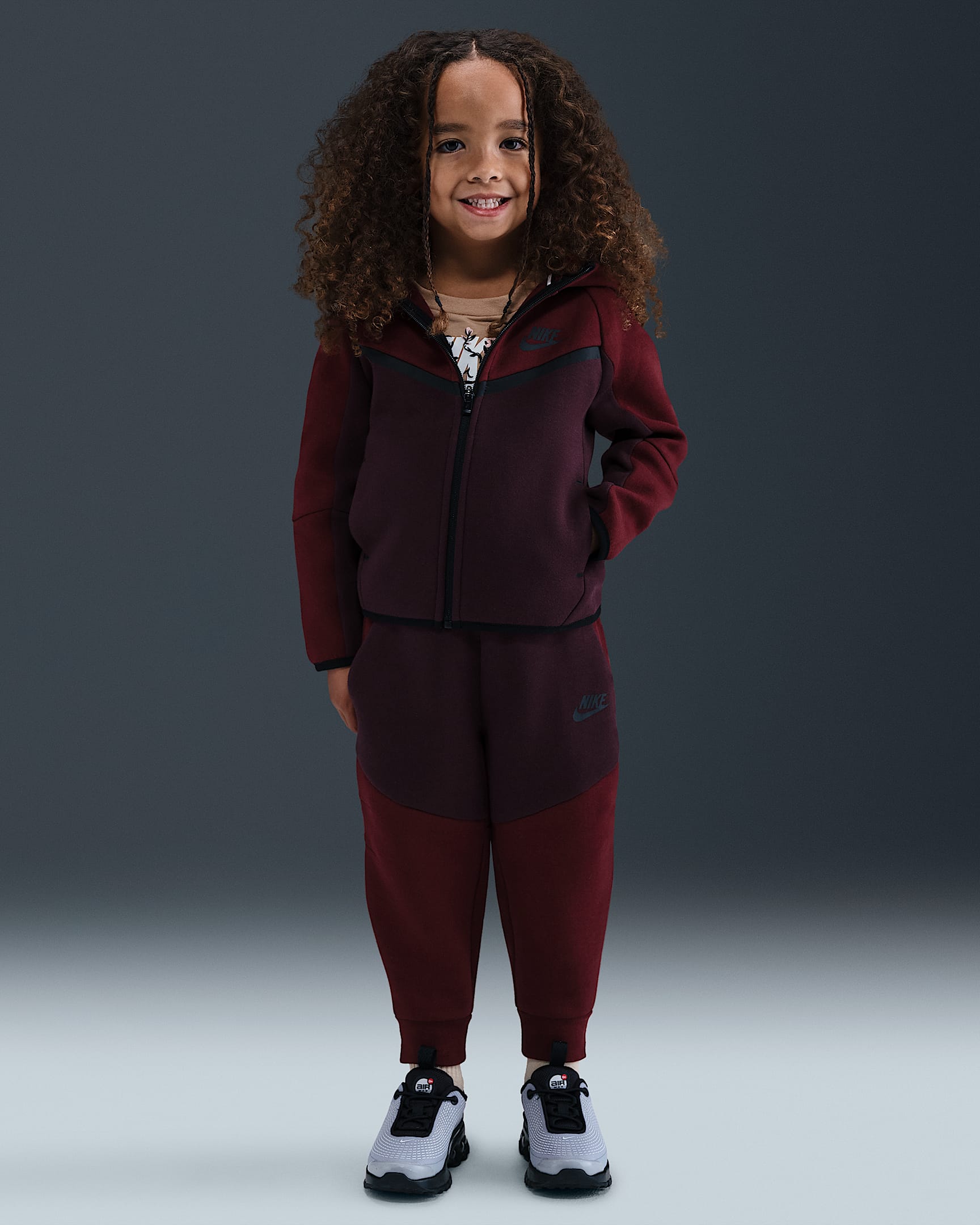 Nike Sportswear Toddler Tech Fleece 2-Piece Full-Zip Set - University Red
