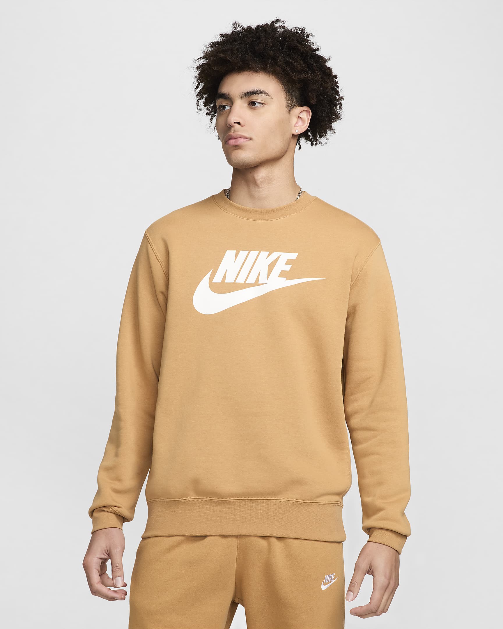 Sudadera con gráfico para hombre Nike Sportswear Club Fleece - Lino